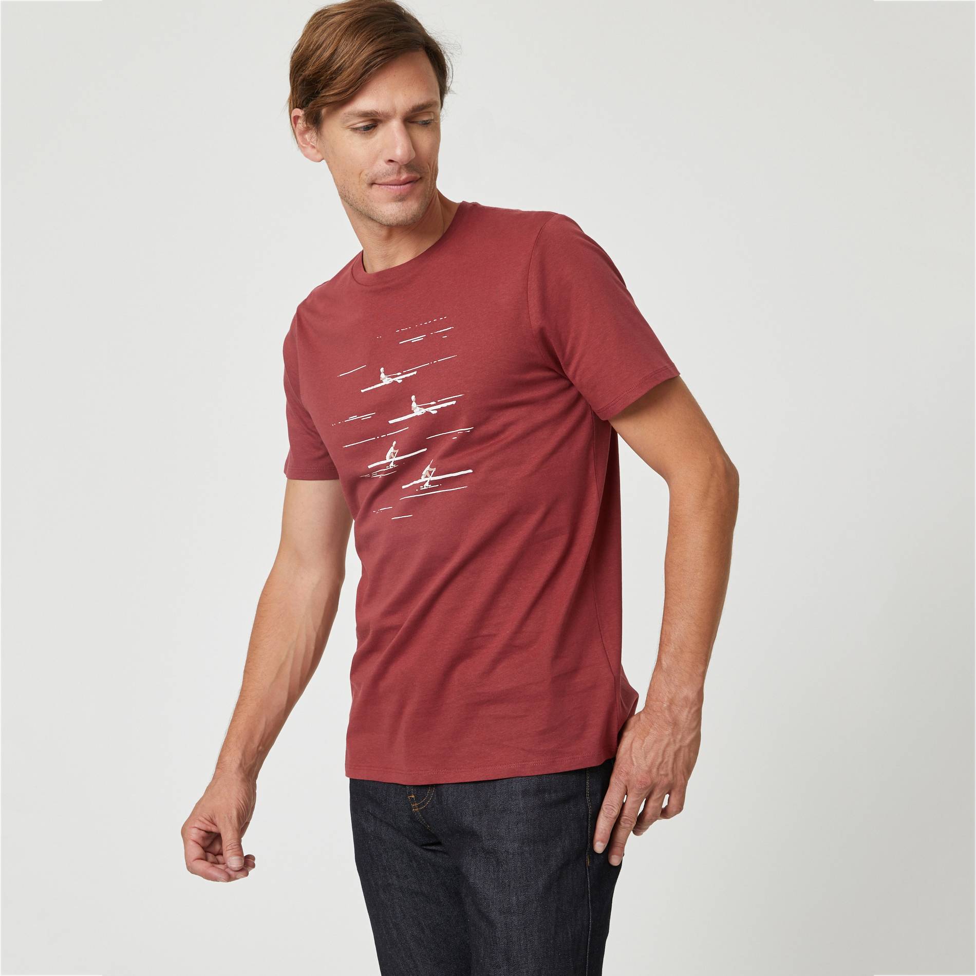 T-shirt manches courtes en coton BIO, Quetsche, large image number 0