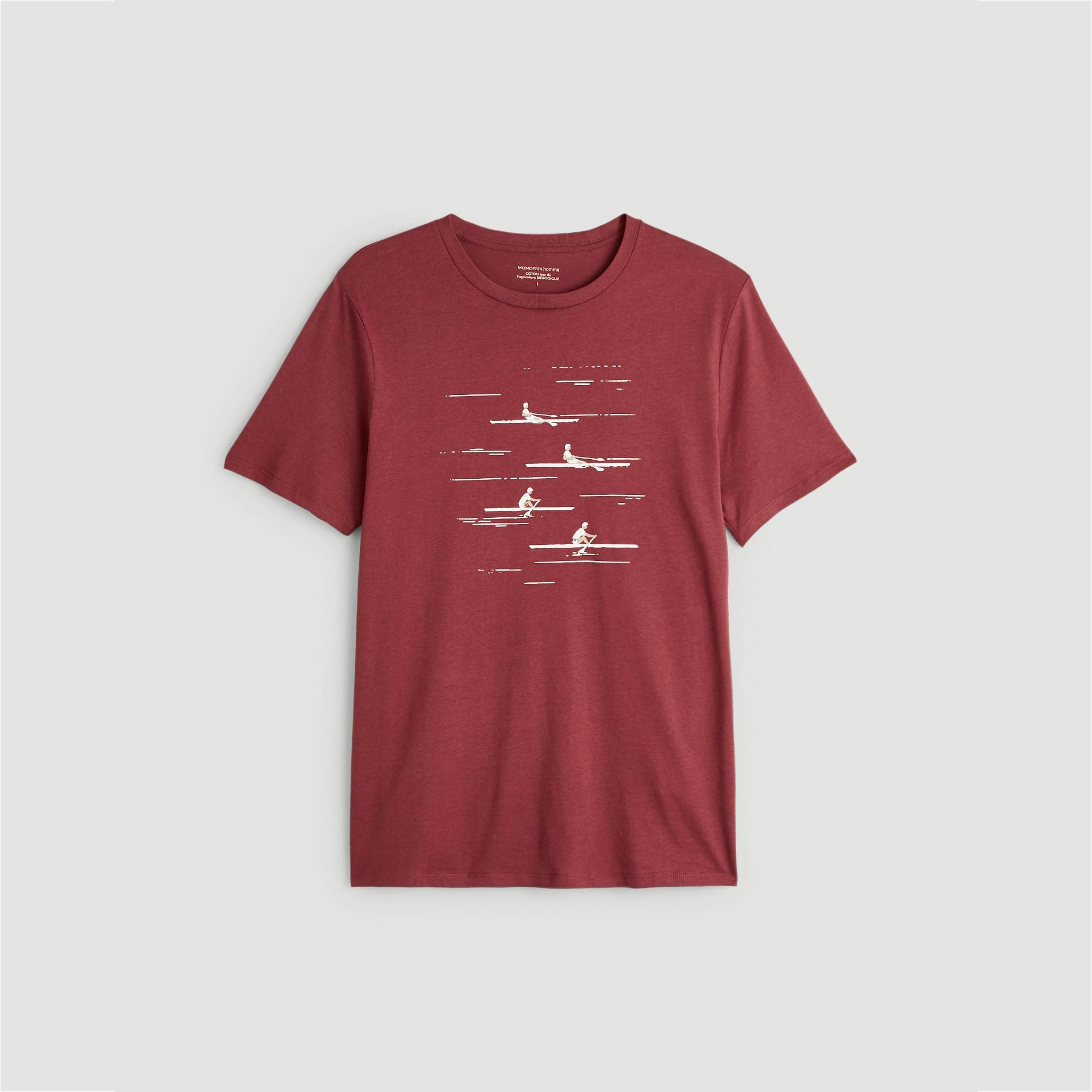 T-shirt manches courtes en coton BIO, Quetsche, large image number 2.0