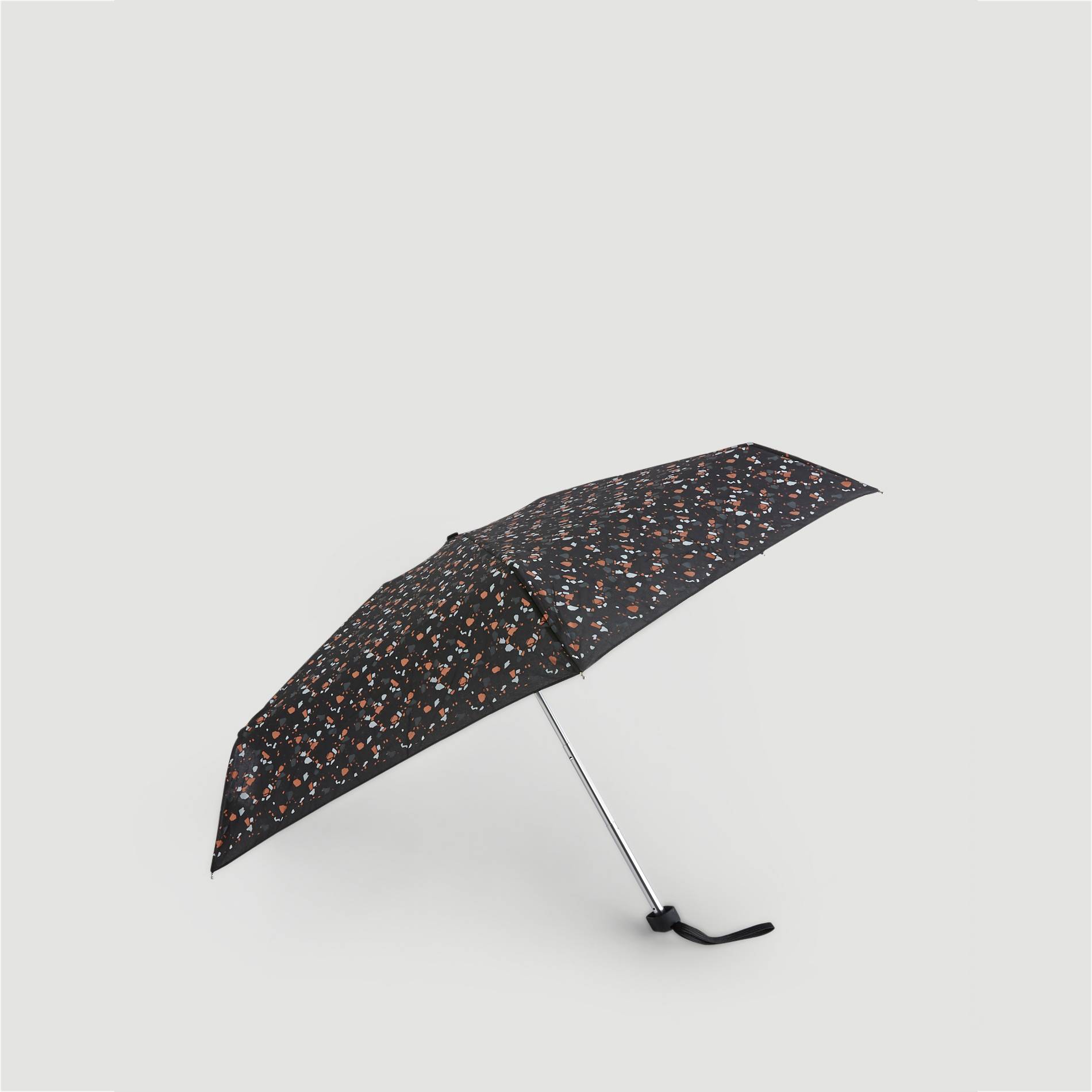 Petit parapluie imprime, Noir, large image number 0