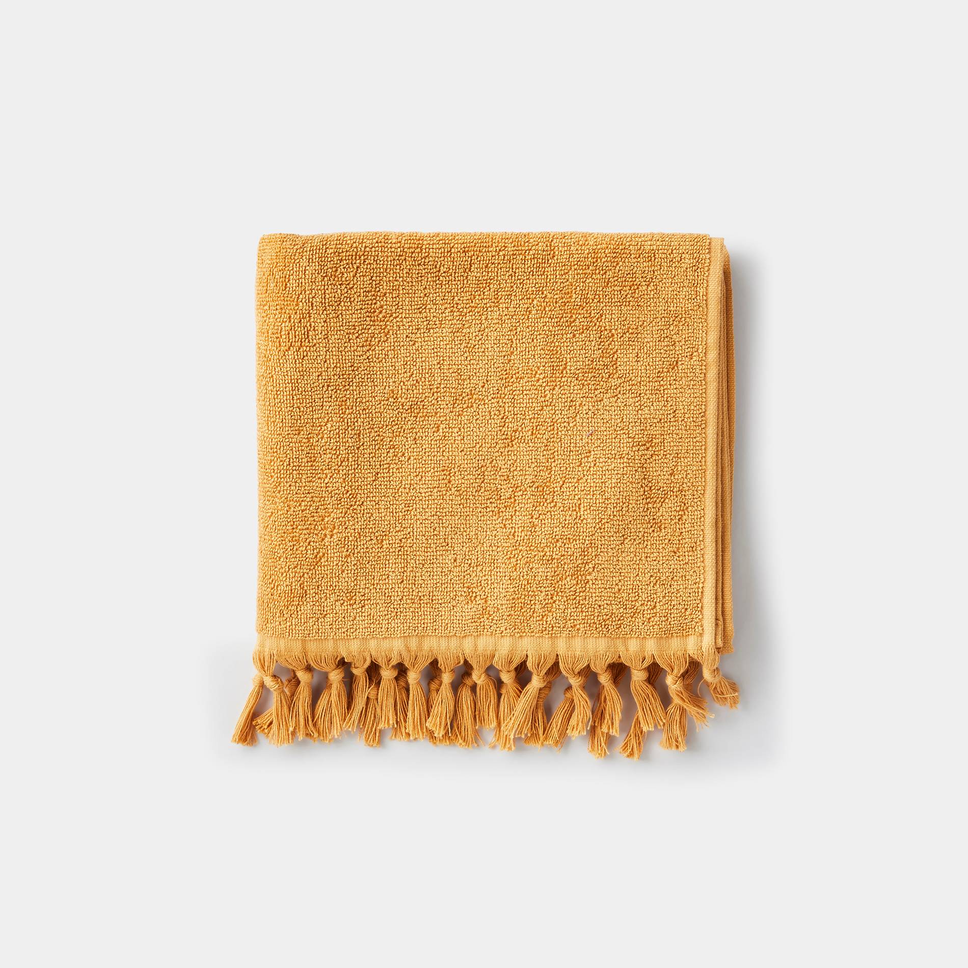 Serviette finition frange, Safran, large image number 0.0