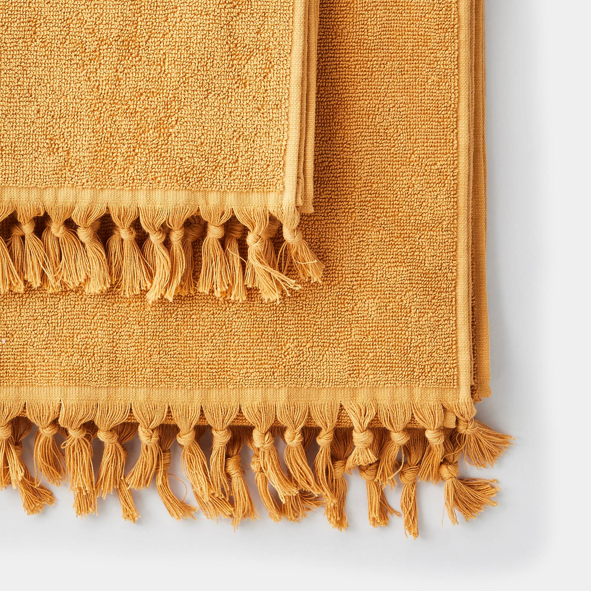 Serviette finition frange, Safran, large image number 1