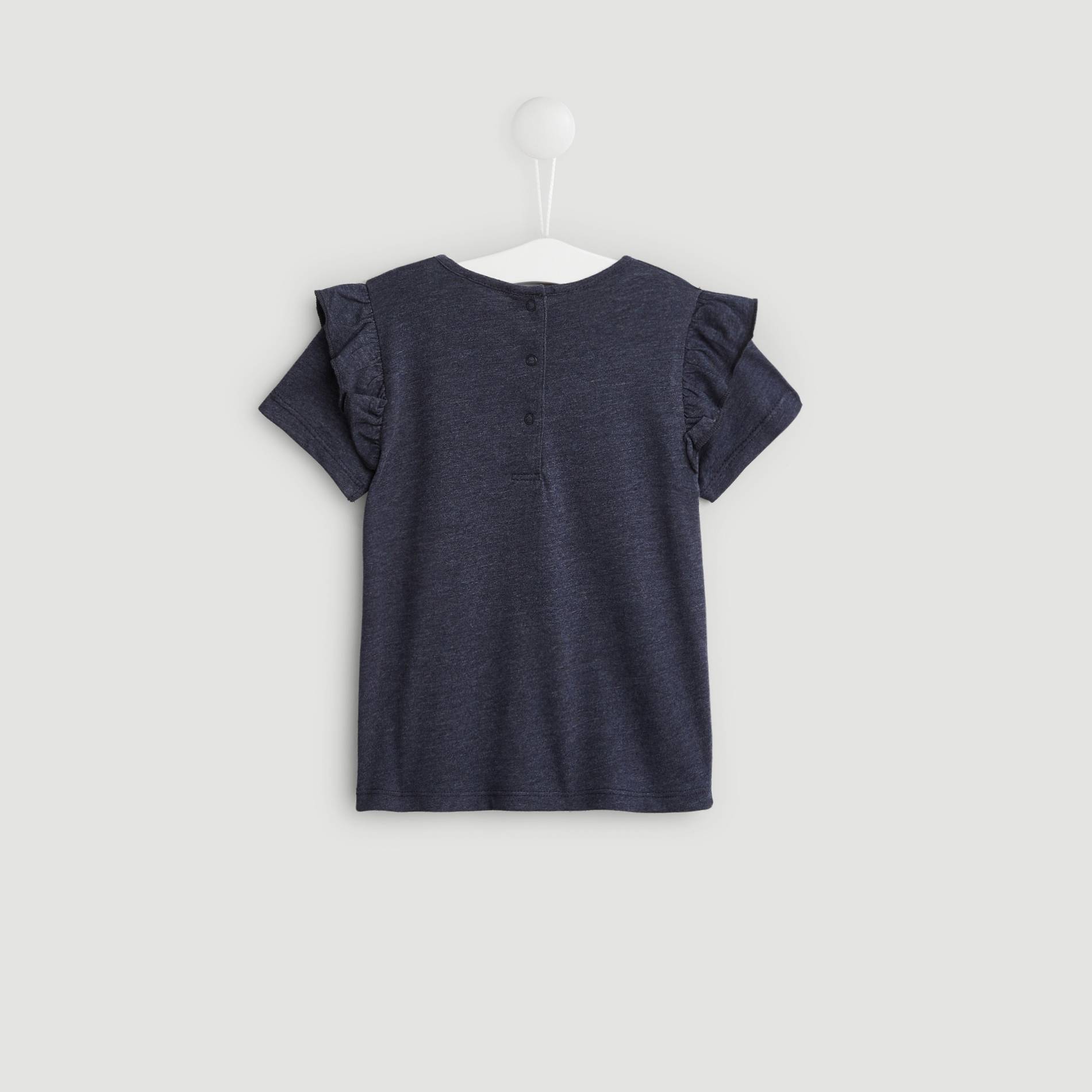 T-shirt manches courtes imprimé, Bleu marine, large image number 1