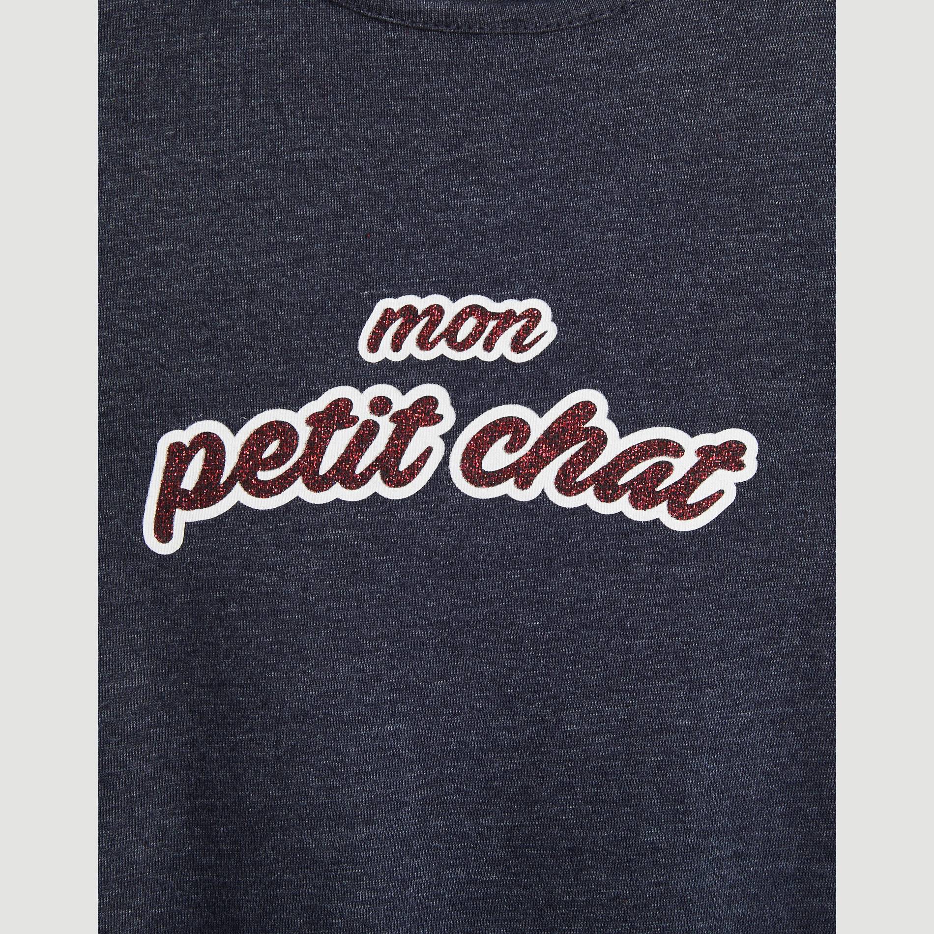 T-shirt manches courtes imprimé, Bleu marine, large image number 2
