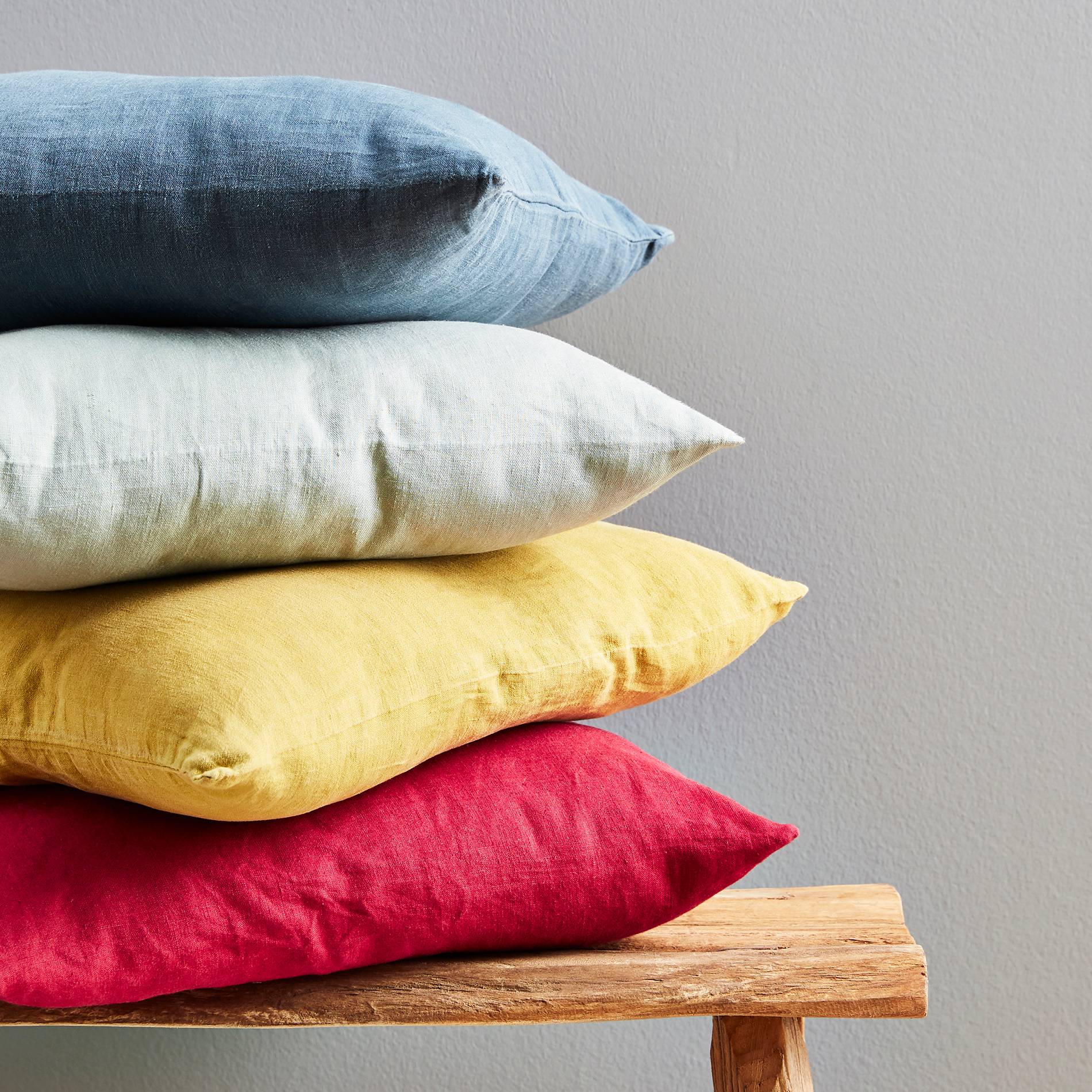 Coussin en lin, Tilleul, large image number 2.0