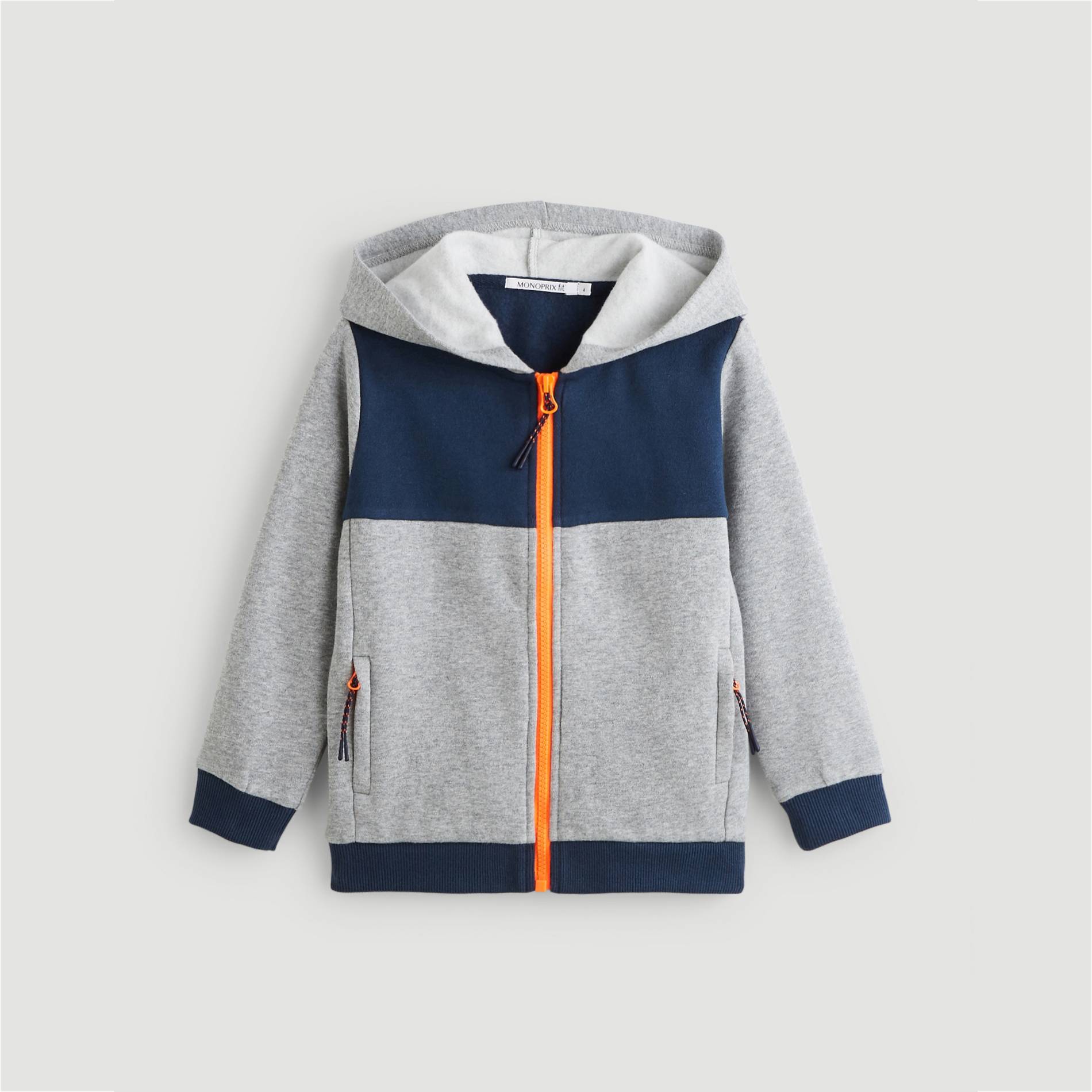 Sweat a capuche - Monoprix Fit, Gris moyen, large image number 0.0