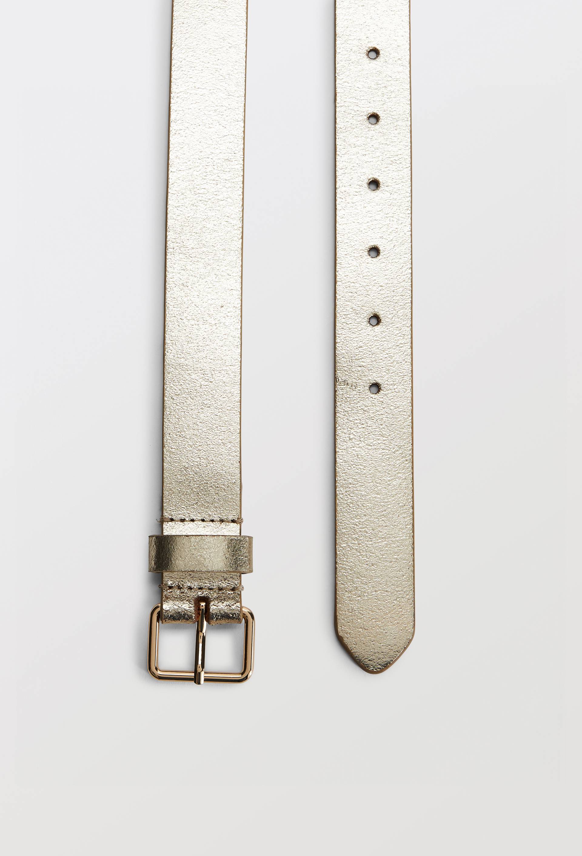 Ceinture 3 cm en cuir, Or, large image number 1