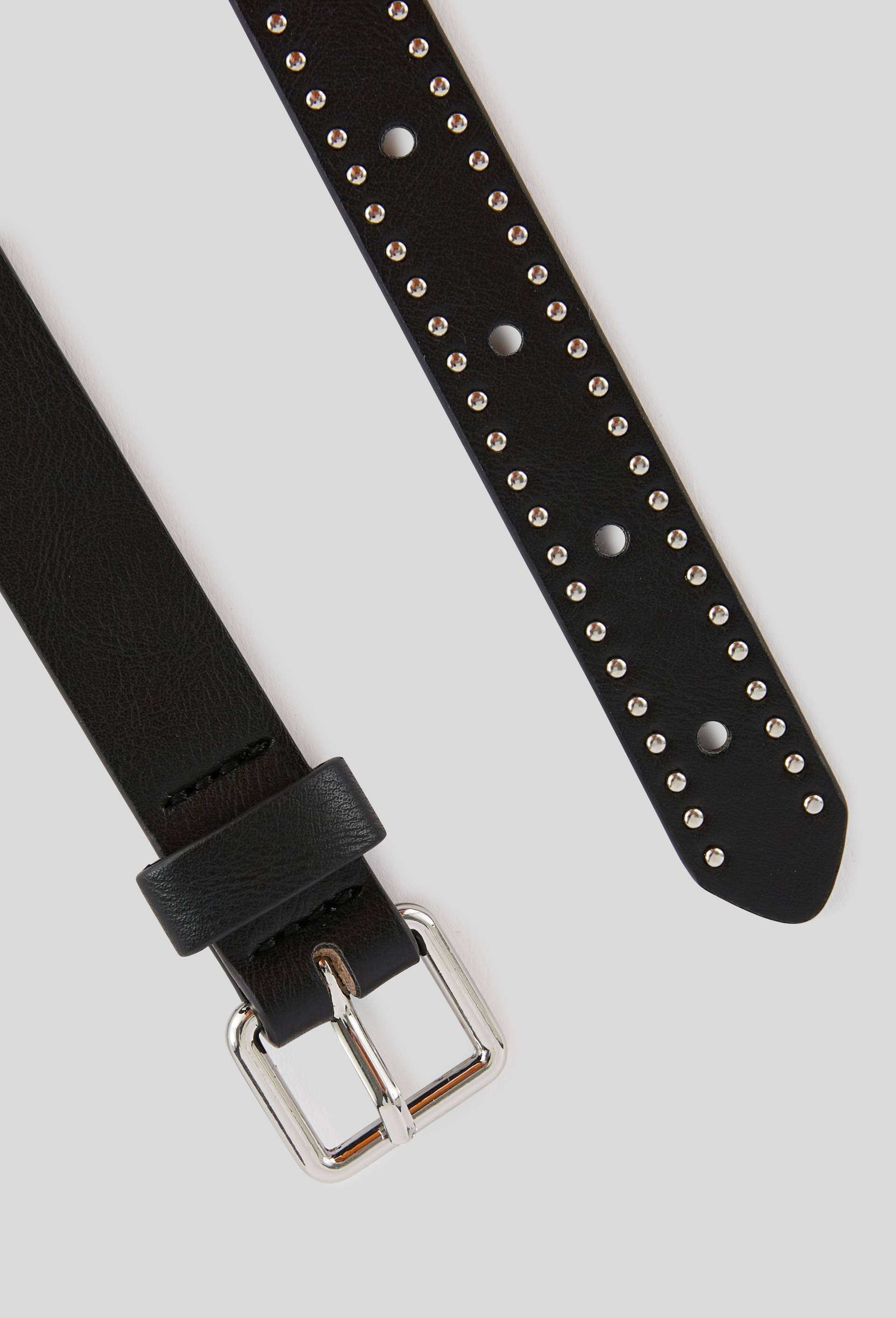 Ceinture &agrave; clous 2cm, Noir, large image number 1