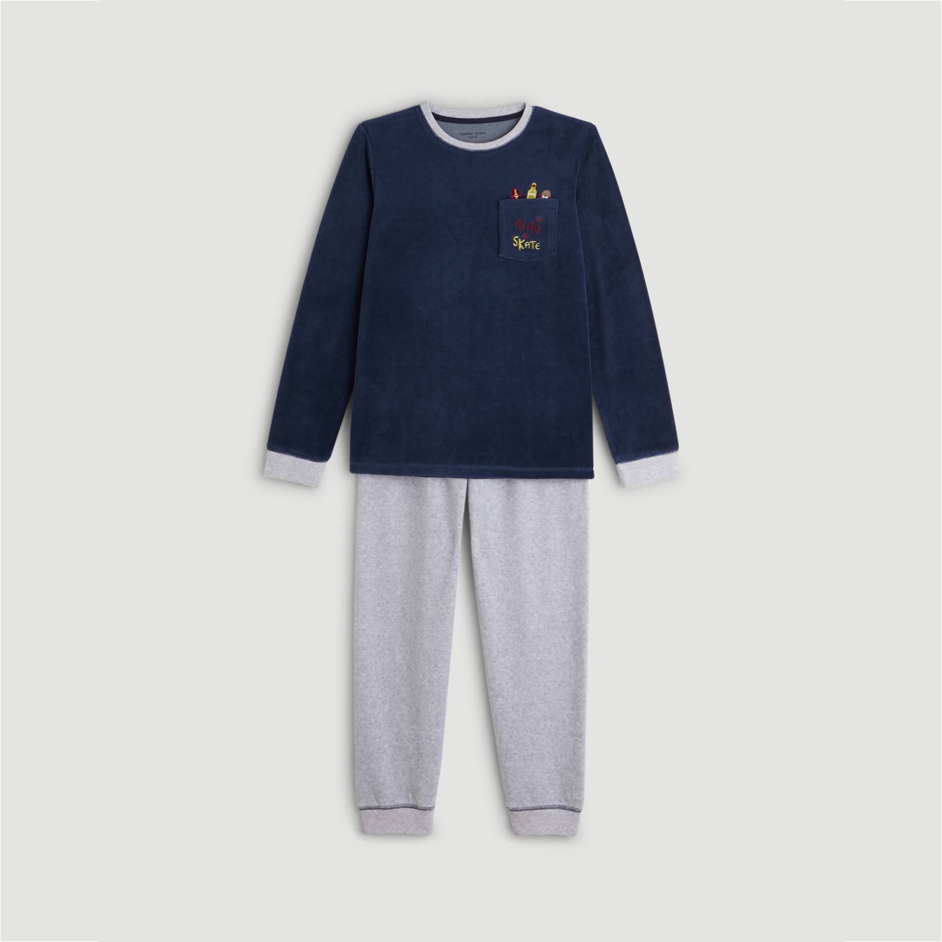 Pyjama imprime, Gris clair, large image number 0.0