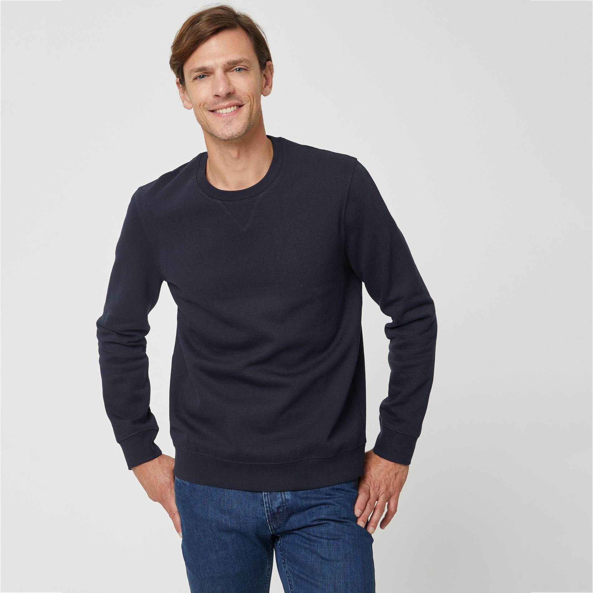 Sweat en coton BIO, Bleu marine, large image number 0