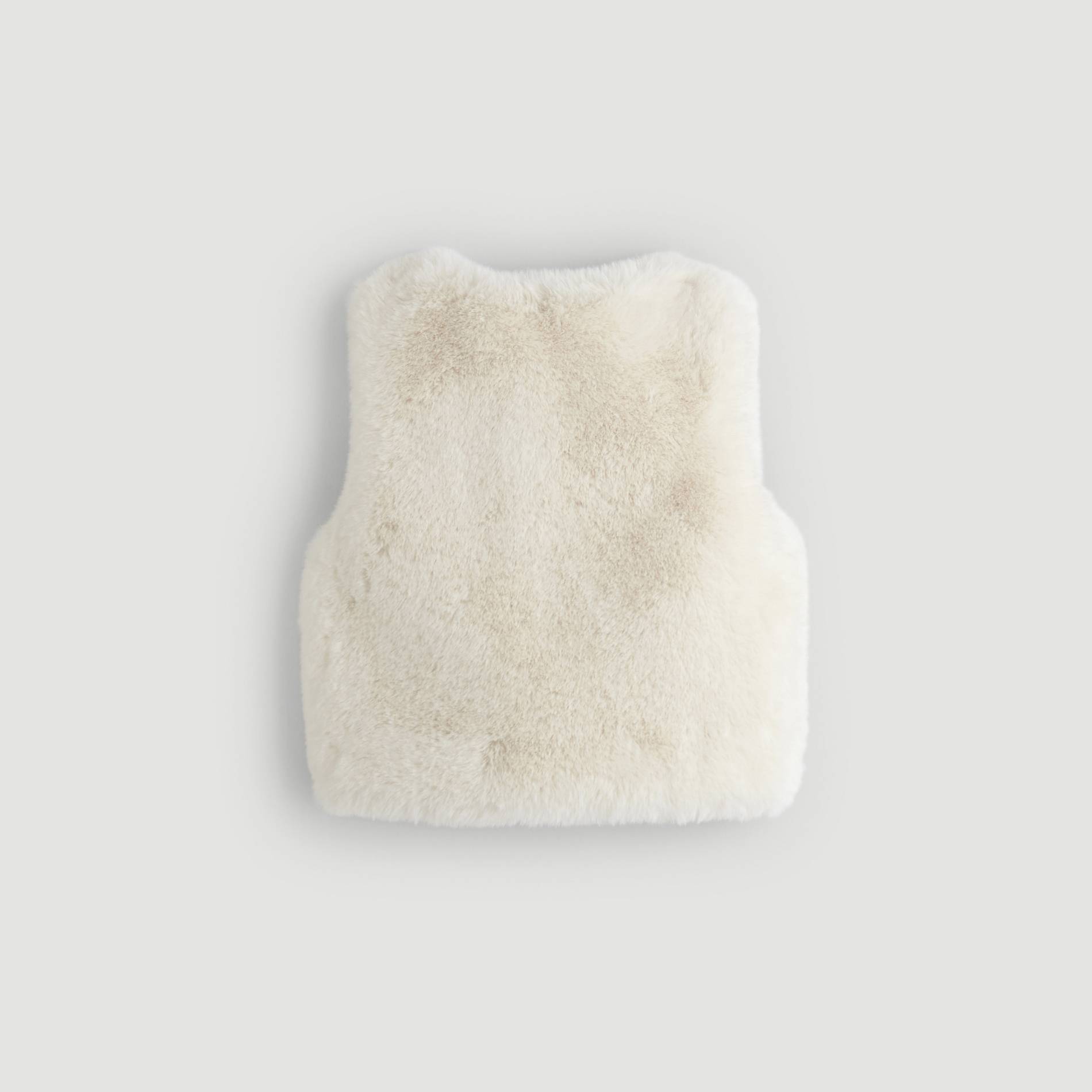 Gilet sans manches fausse fourrure, Ecru, large image number 1.0