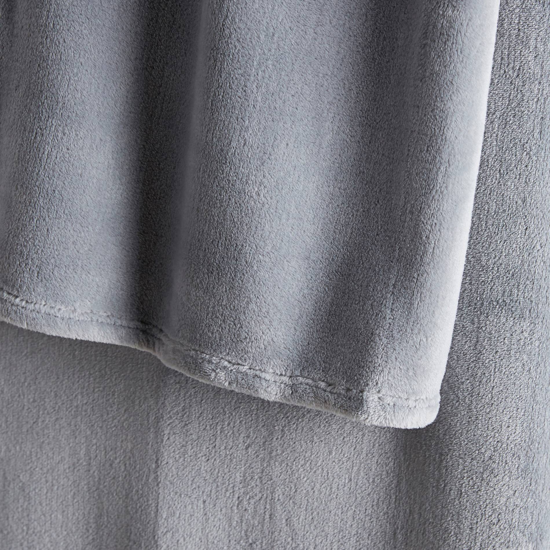 Plaid microfibre, Gris clair, large image number 1