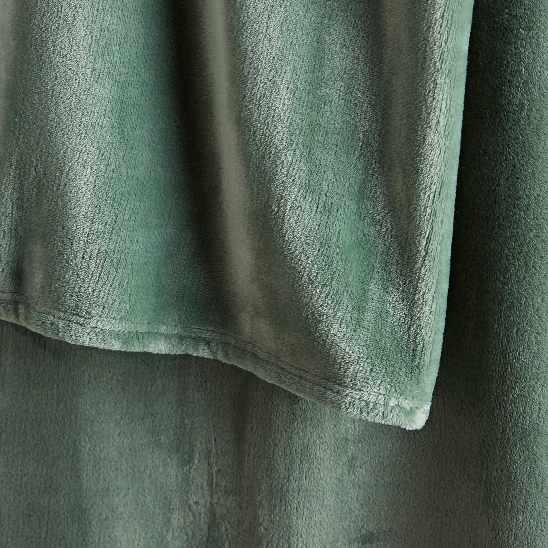 Plaid microfibre, Tilleul, large image number 1
