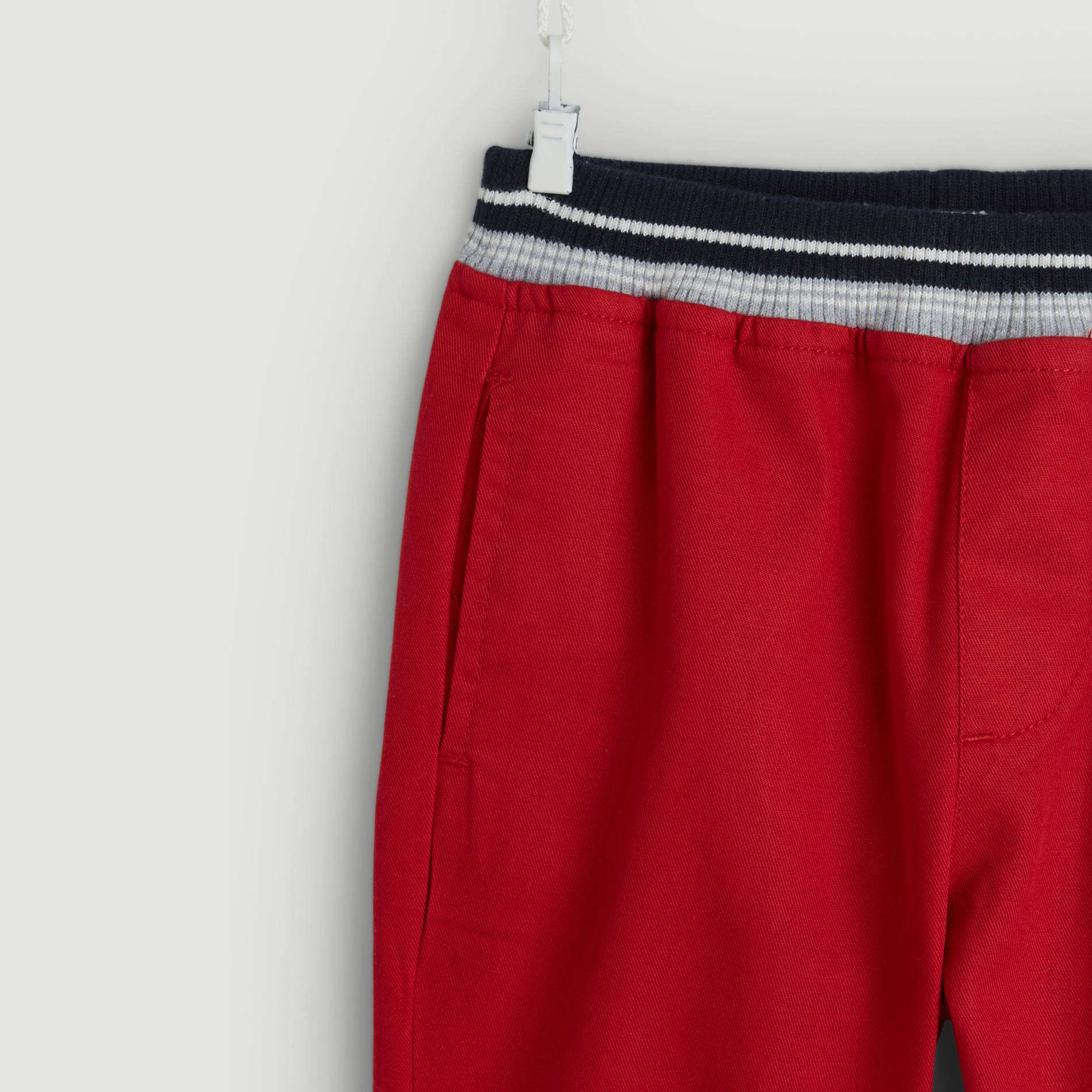 Pantalon twill rayé, Rouge, large image number 2.0