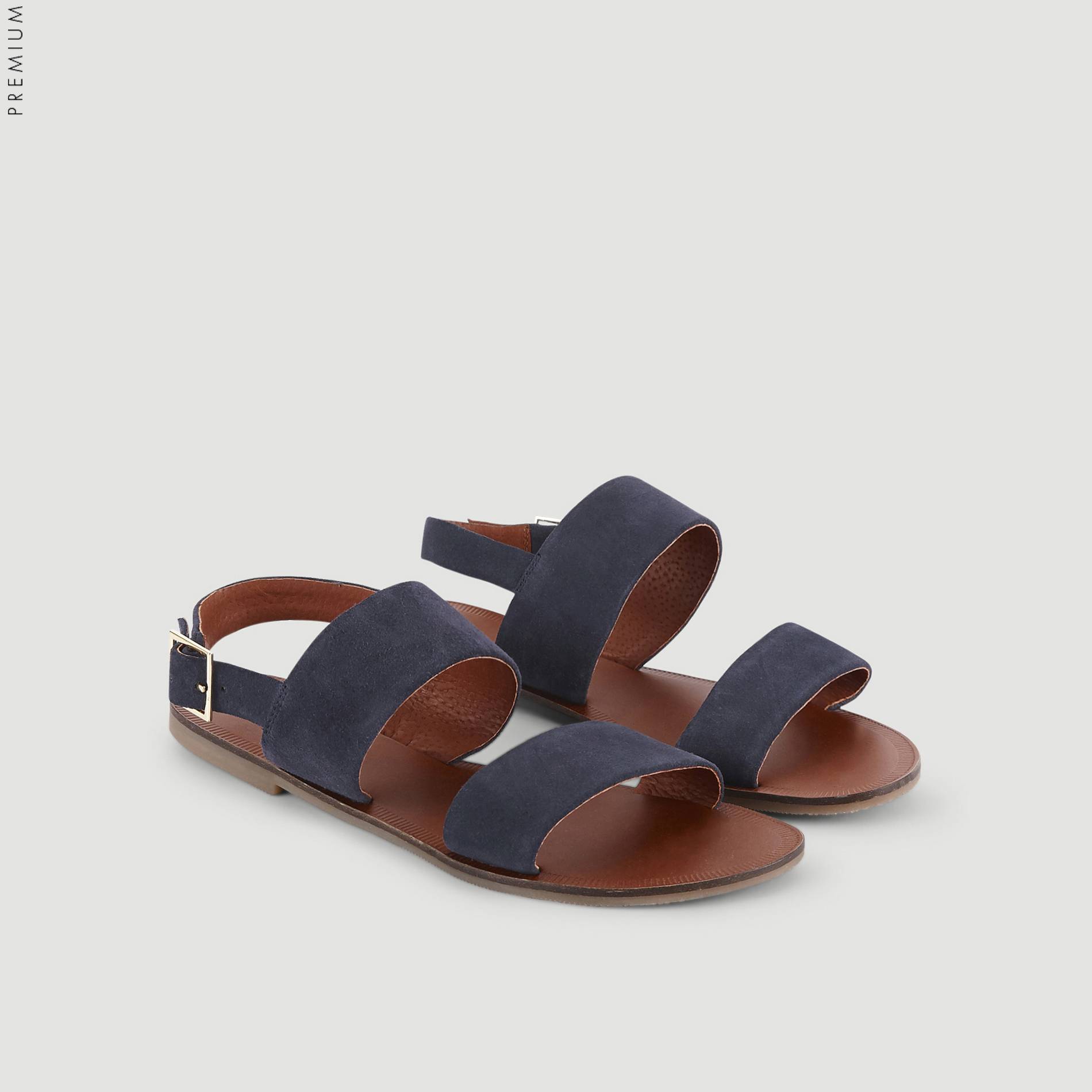 Sandales en cuir, Bleu marine, large image number 2