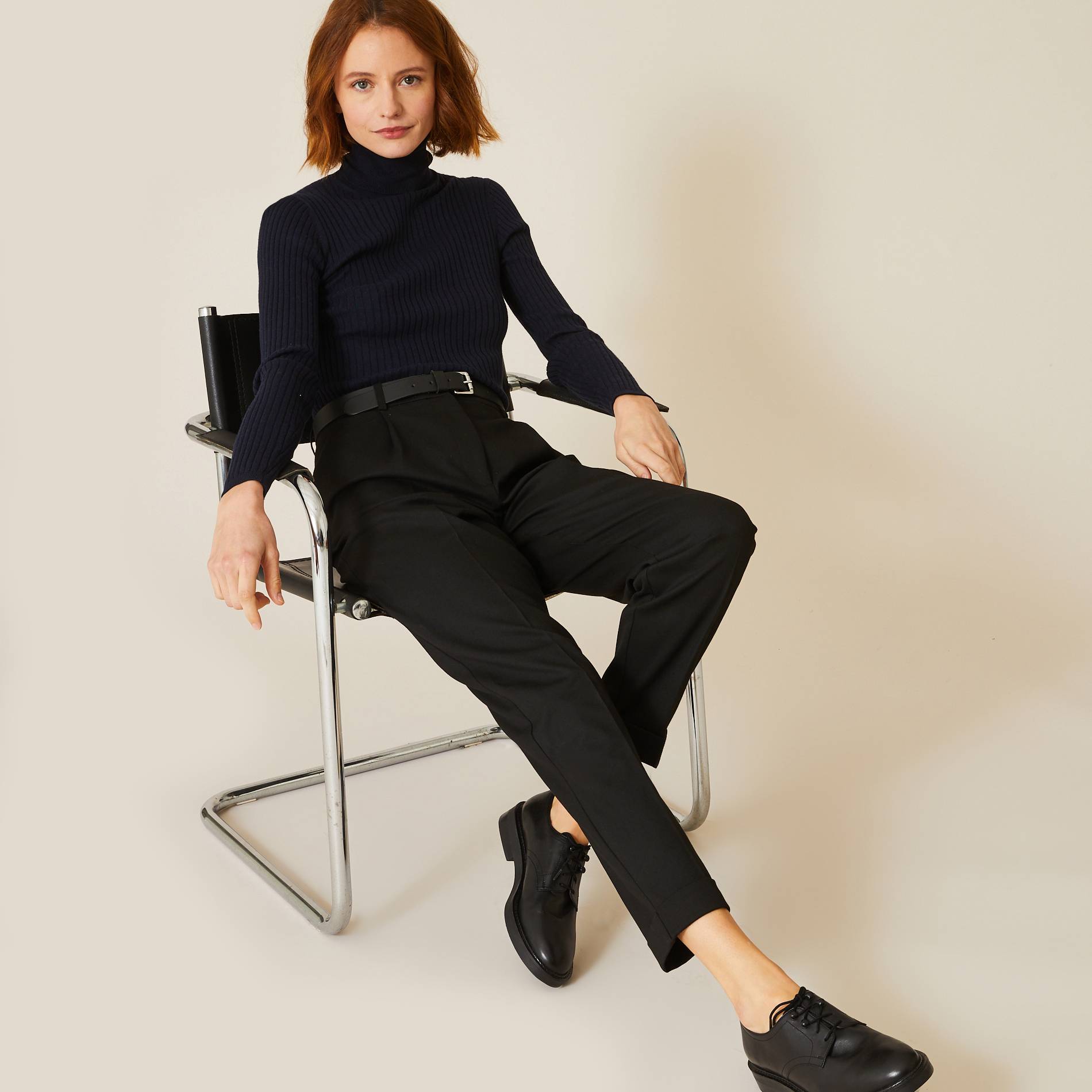 Pantalon taille haute, Noir, large image number 3