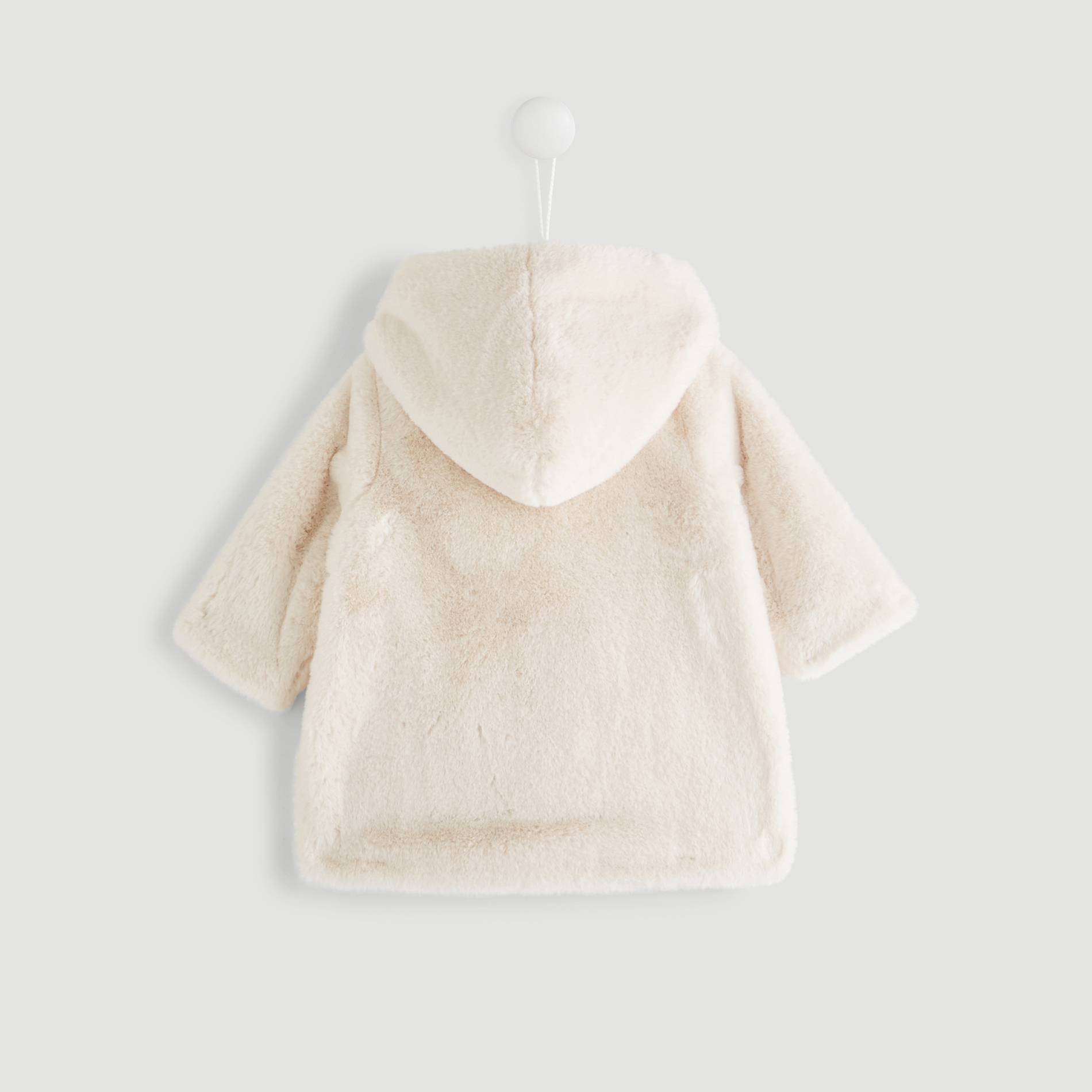 Manteau fausse fourrure, Ecru, large image number 1