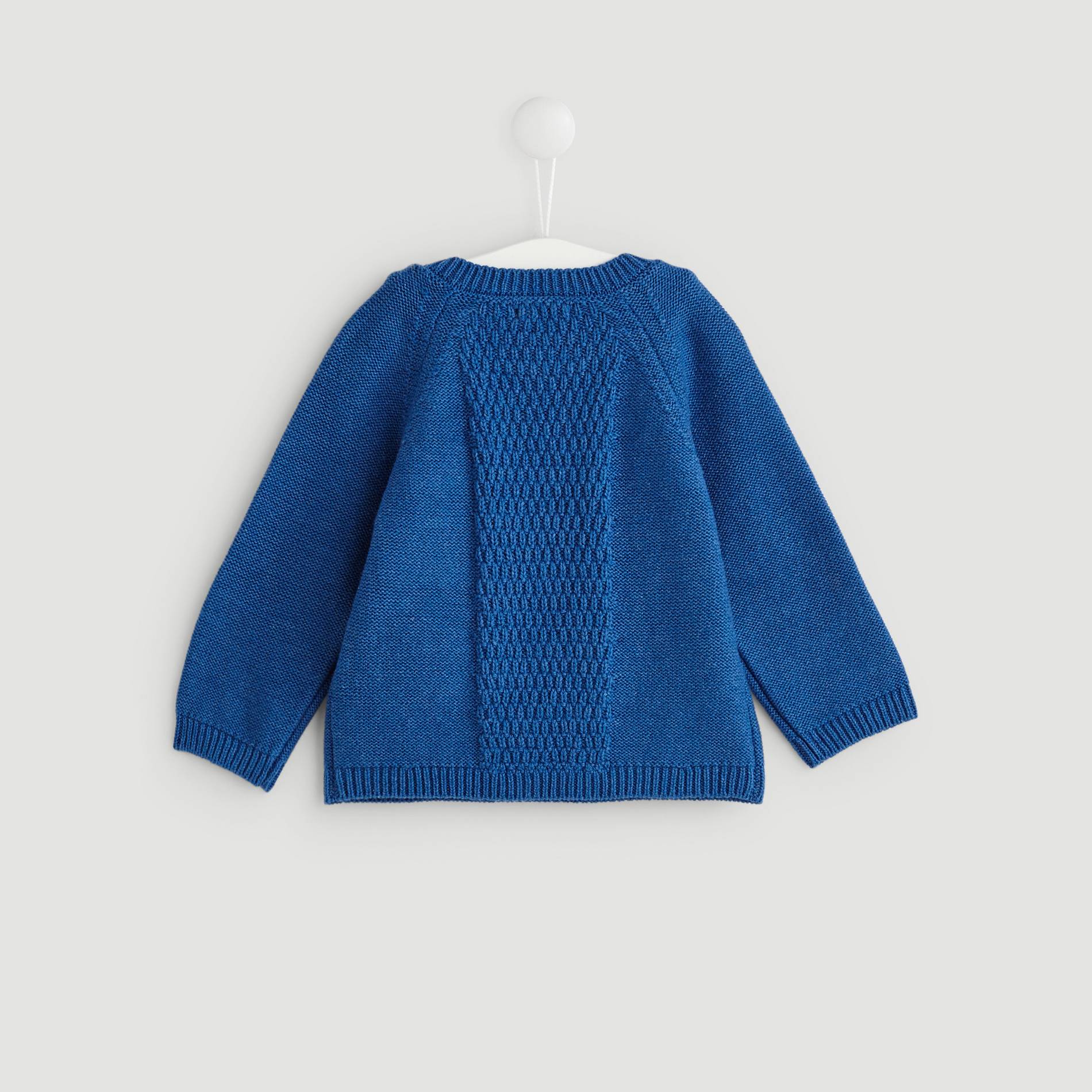 Pull en point fantaisie, Bleu, large image number 1.0