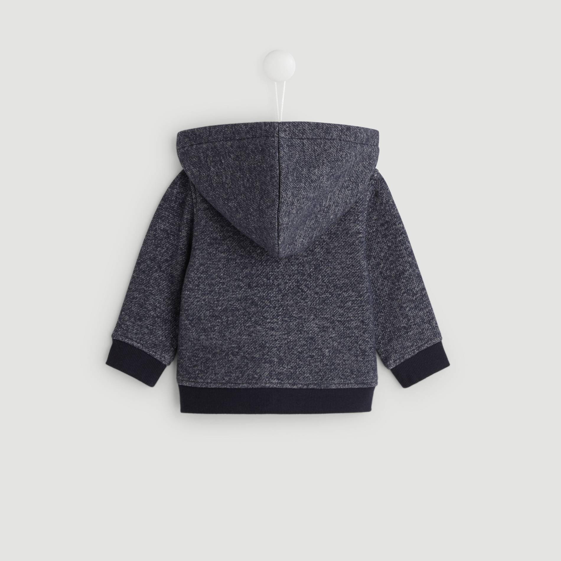 Sweat a capuche zipe, Bleu marine, large image number 1