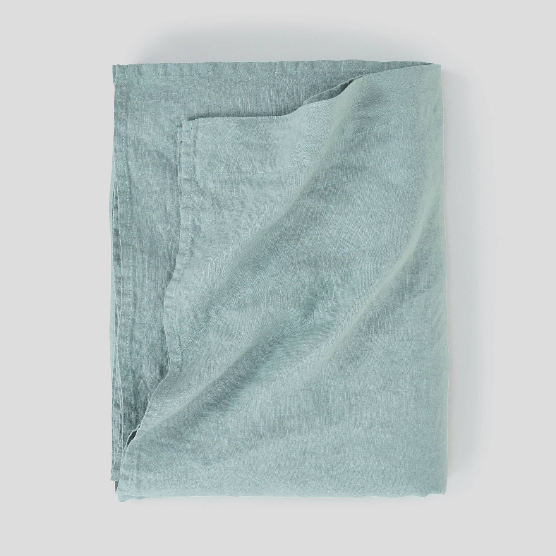 Drap plat 1 personne, 180x290cm, lin lavé, exclusivité web, Tilleul, large image number 0.0