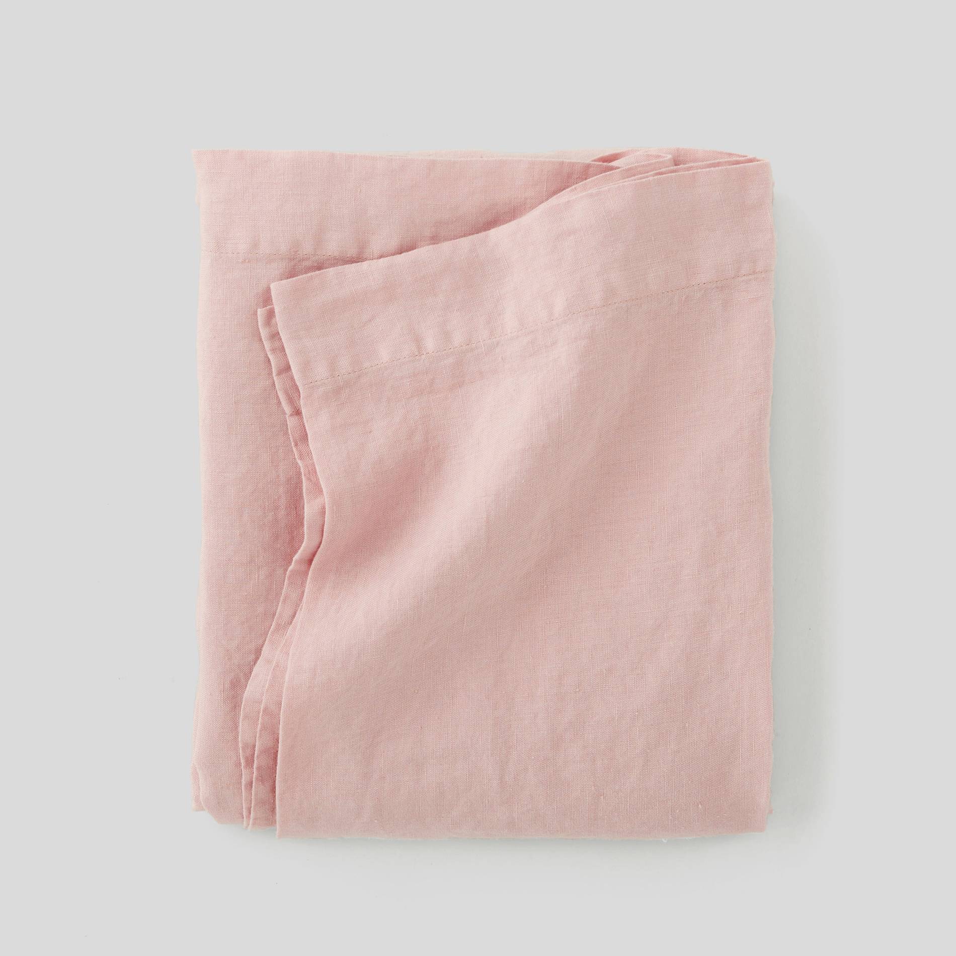 Drap plat 1 personne, 180x290cm, lin lavé, exclusivité web, Bois de rose, large image number 0.0