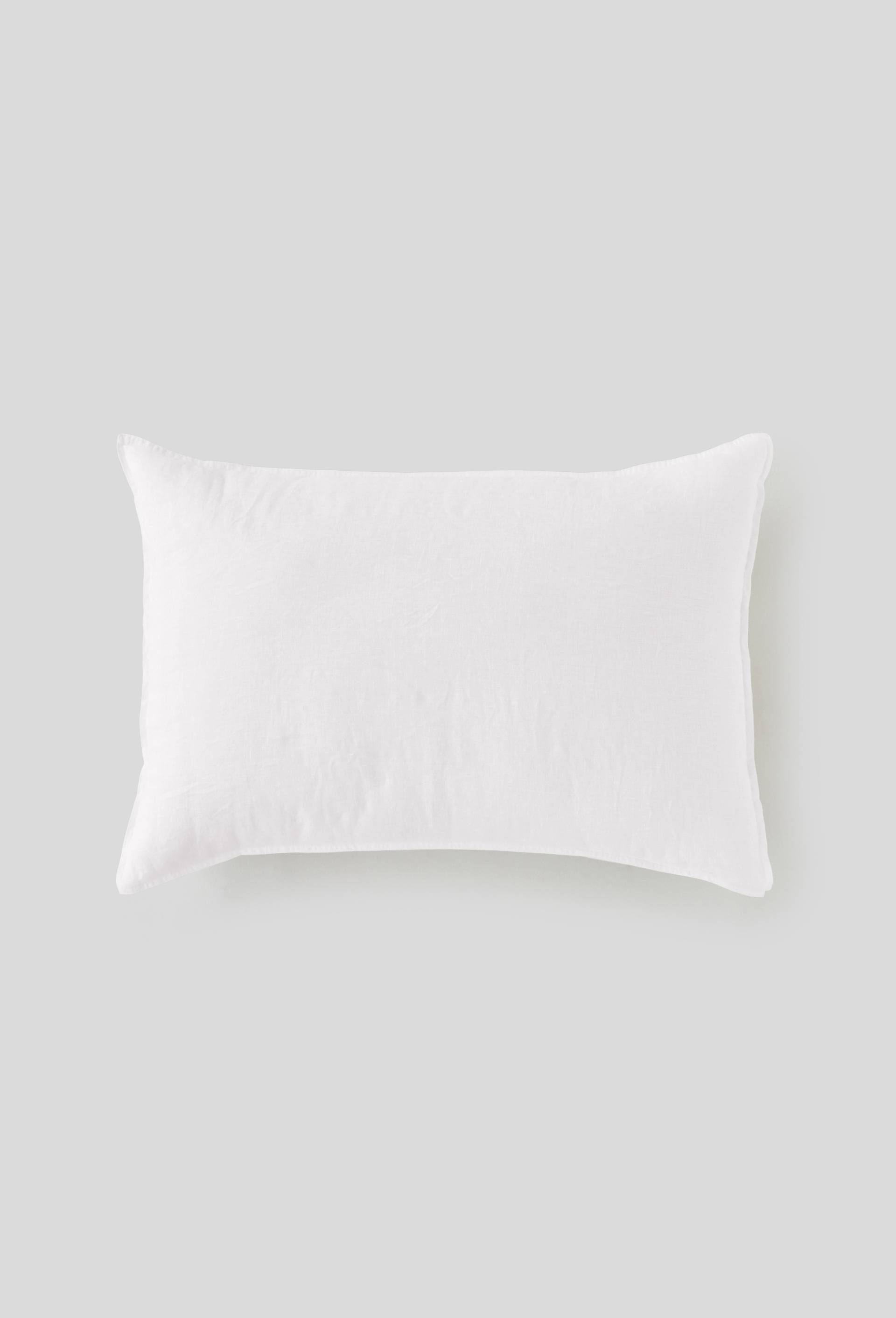 Taie rectangulaire, 50x70cm, lin, Blanc, large image number 0