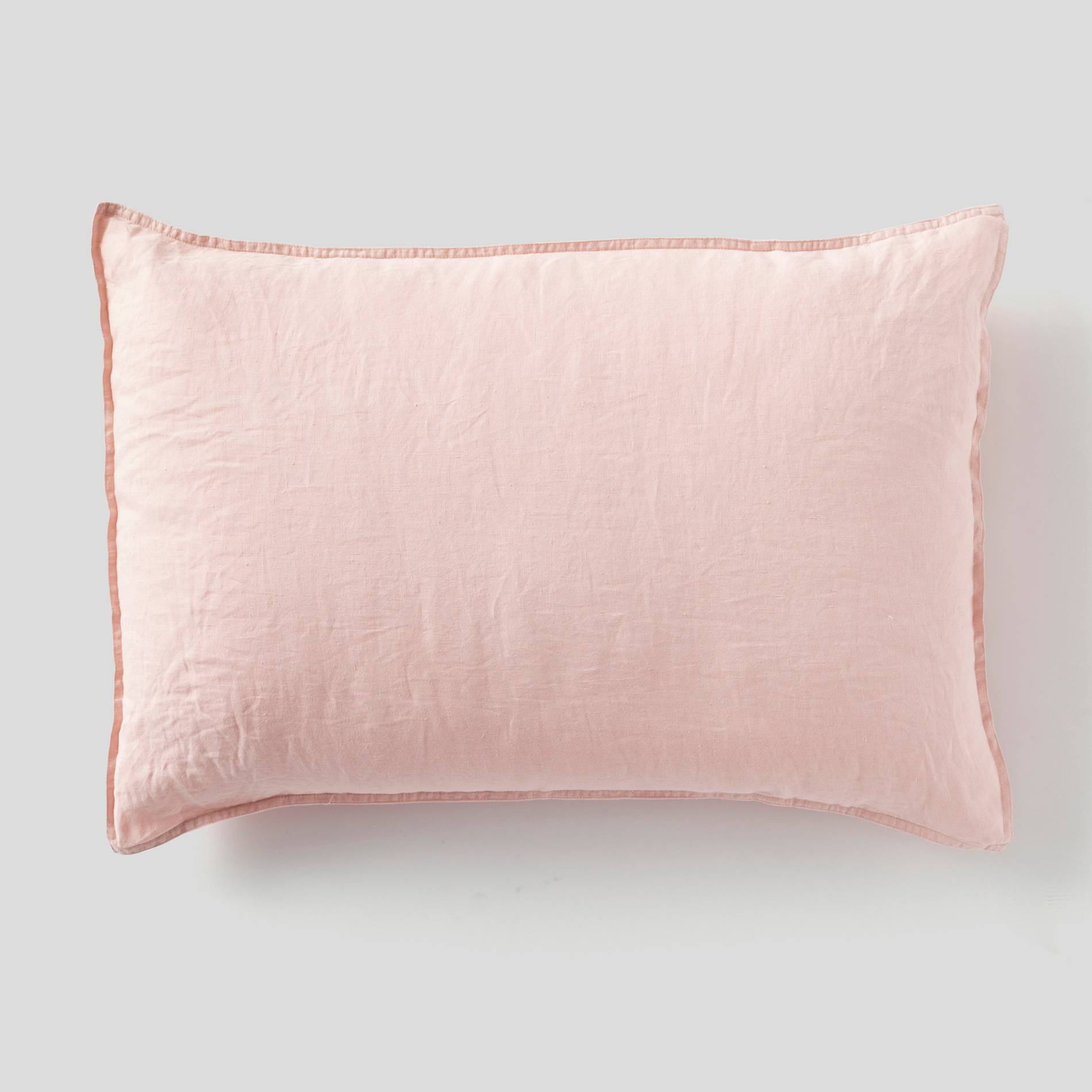 Taie rectangulaire, 50x70cm, lin, Bois de rose, large image number 0