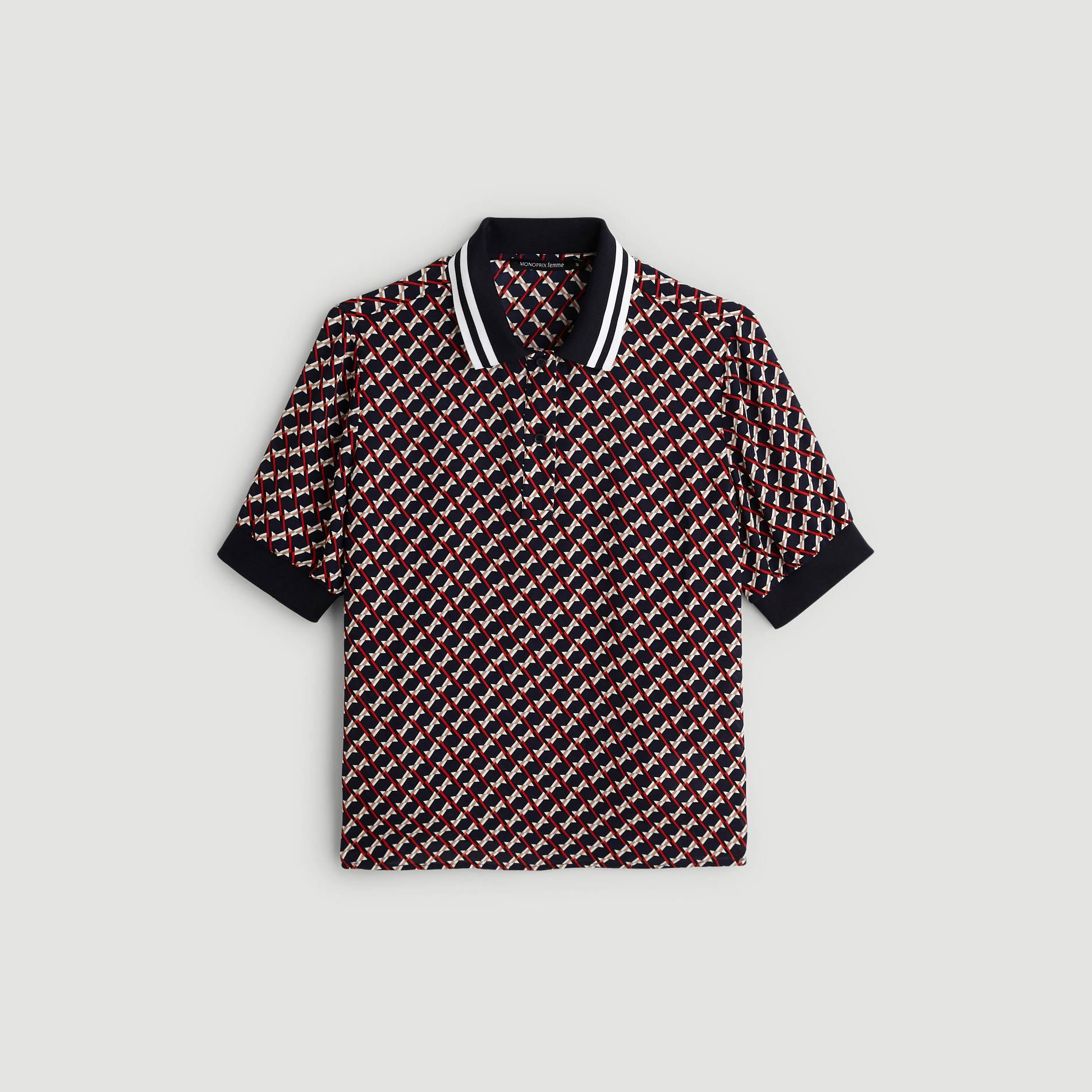 Polo manches courtes, Bleu marine, large image number 2