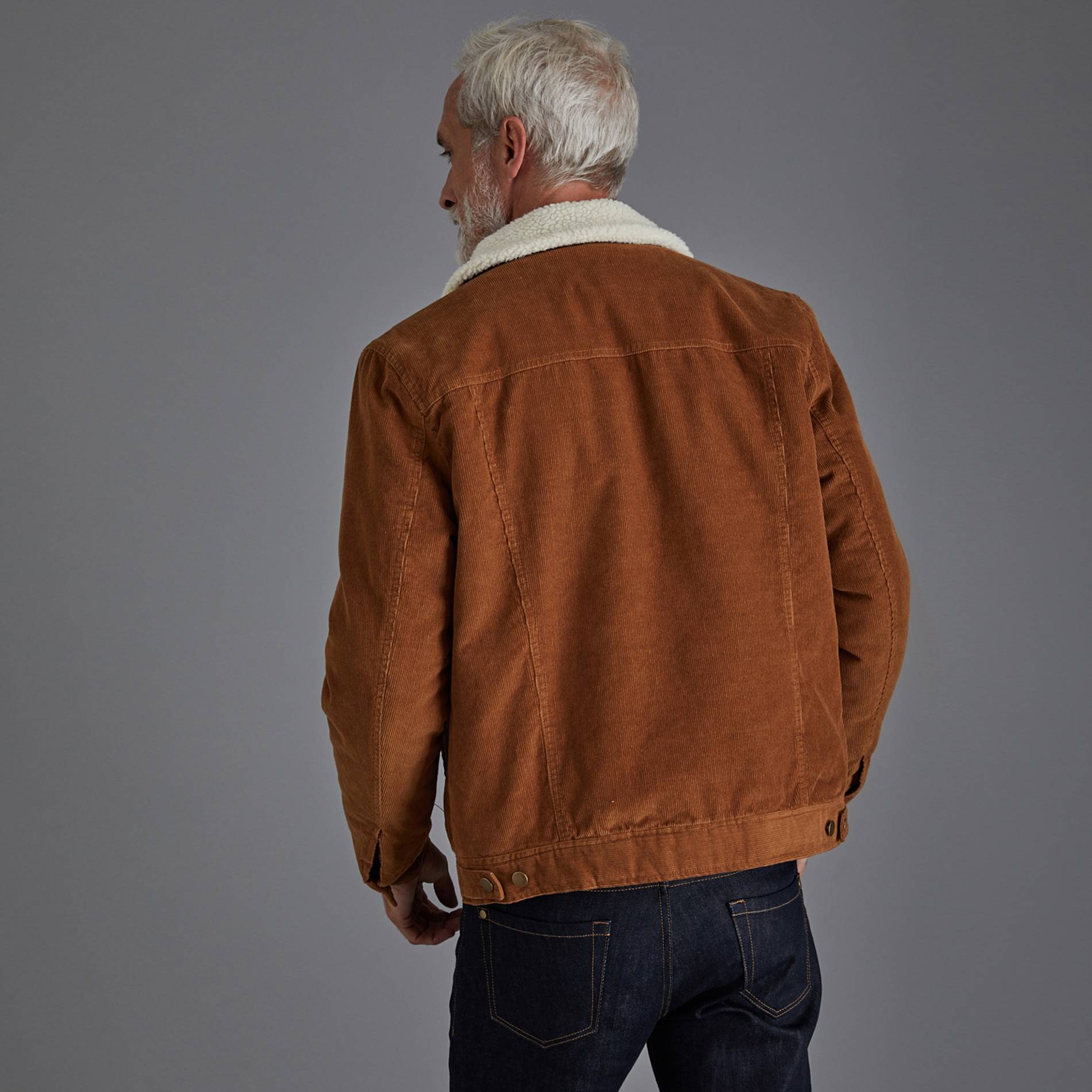 Veste en velours doublee sherpa, Caramel, large image number 1