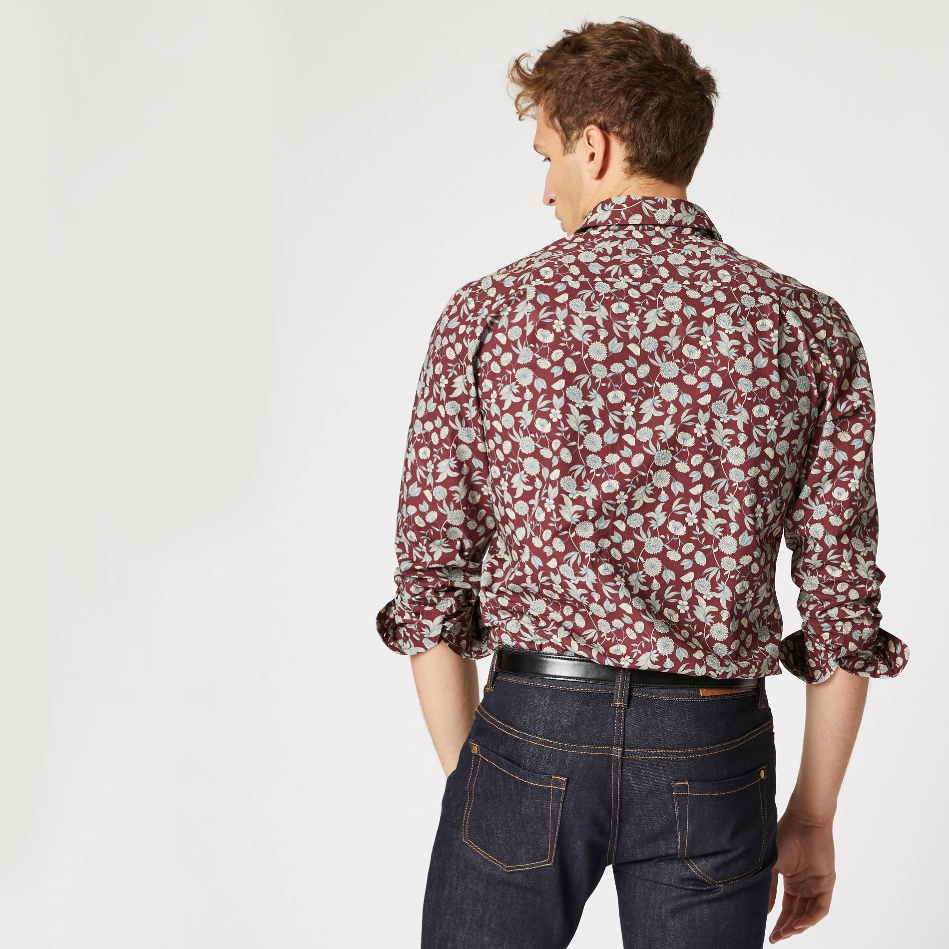 Chemise coupe slim fit, Bordeaux, large image number 1