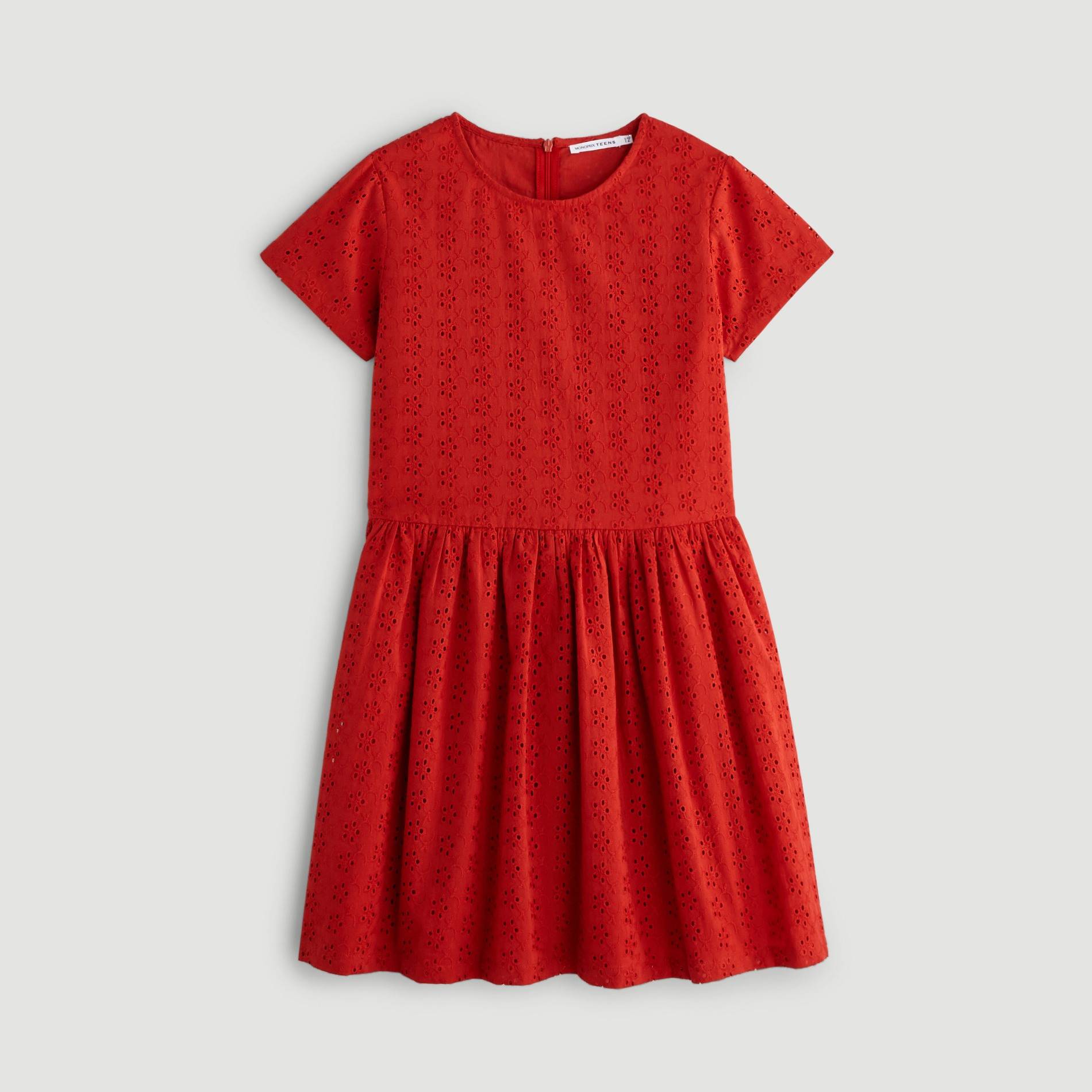 Robe en guipure, Rouge, large image number 0.0