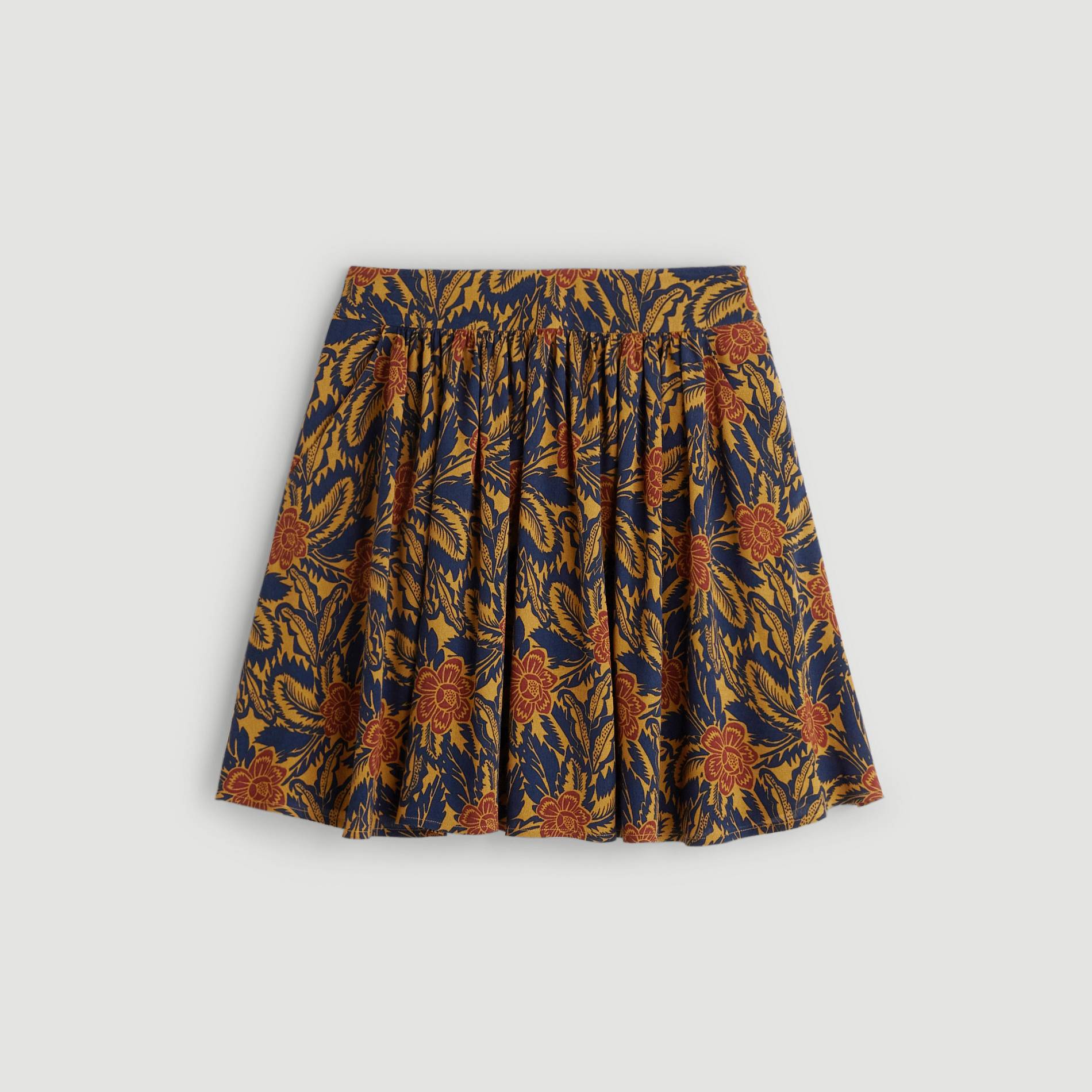 Jupe courte en viscose, Bordeaux, large image number 2.0