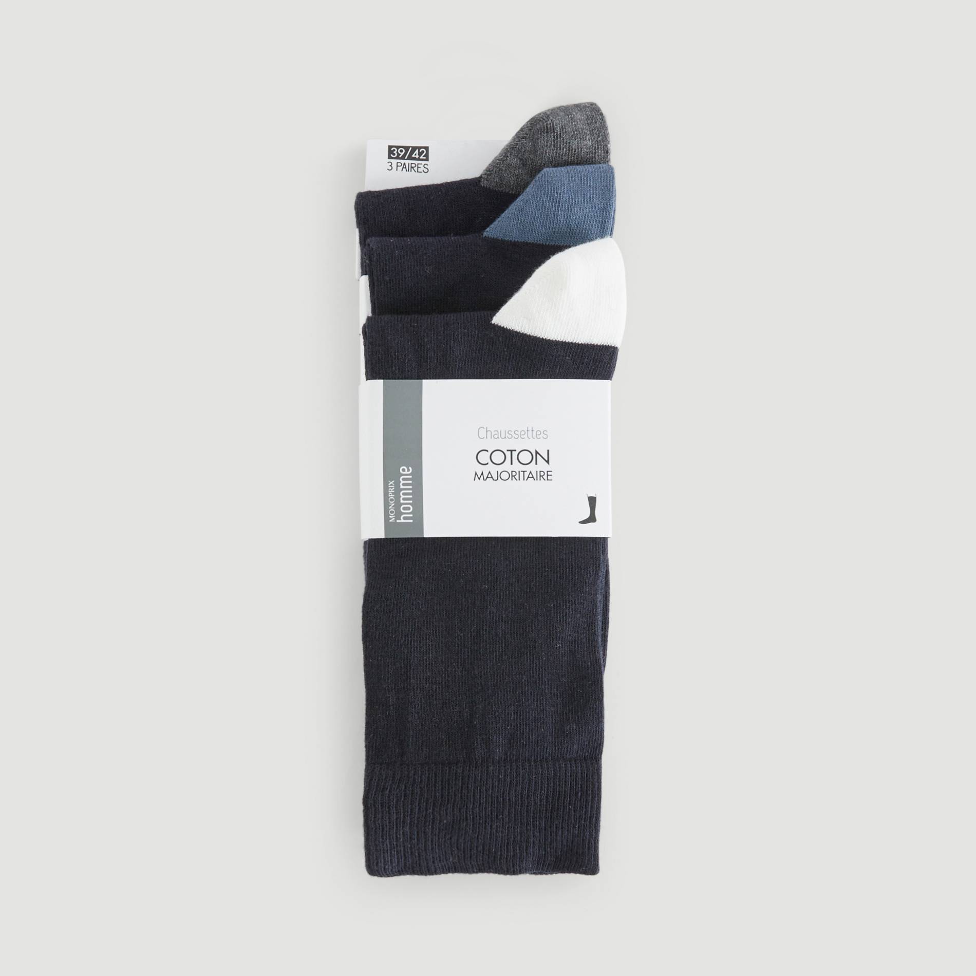 Lot de 3 paires de chaussettes, Bleu marine, large image number 0.0