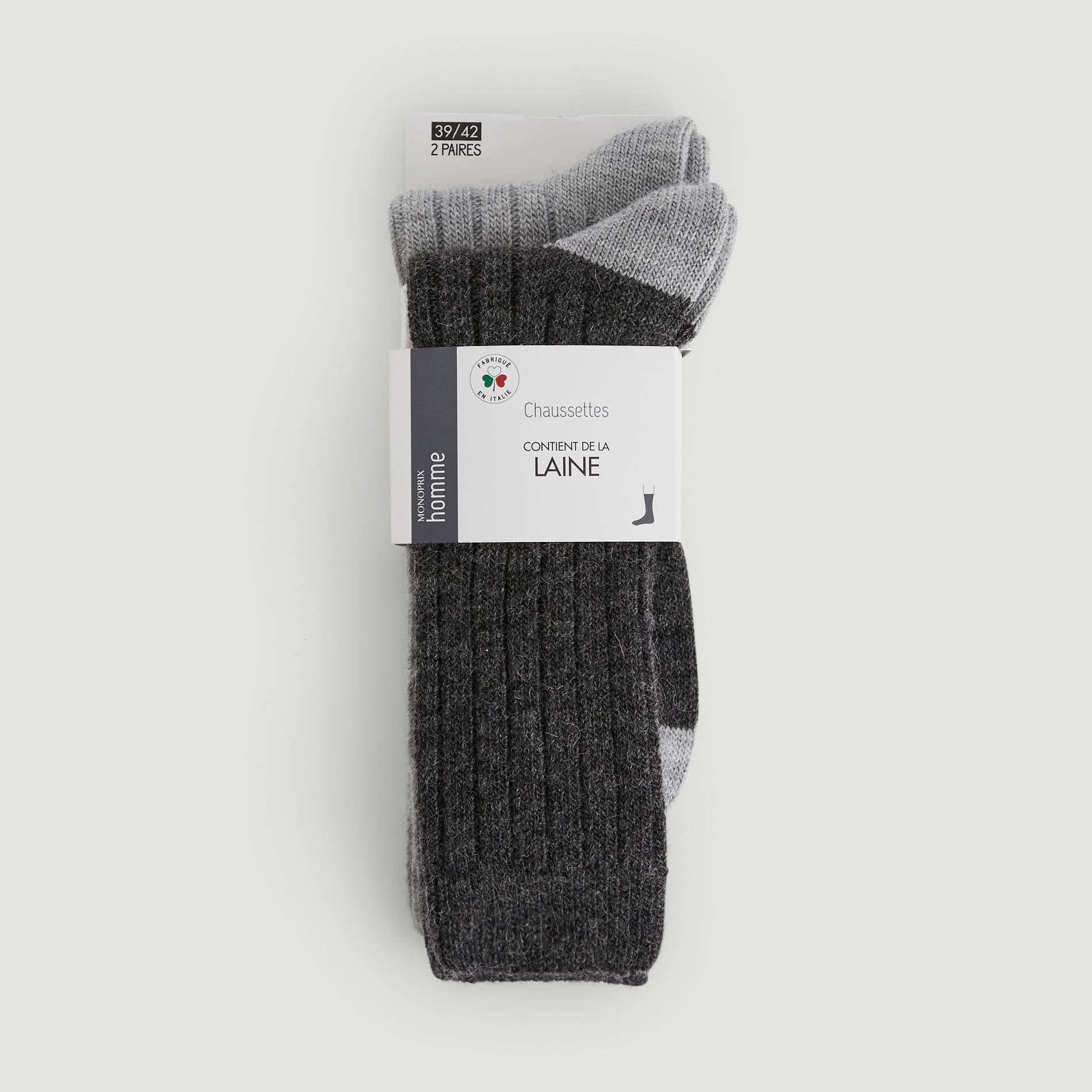 Lot de 2 paires de chaussettes, Gris moyen, large image number 0
