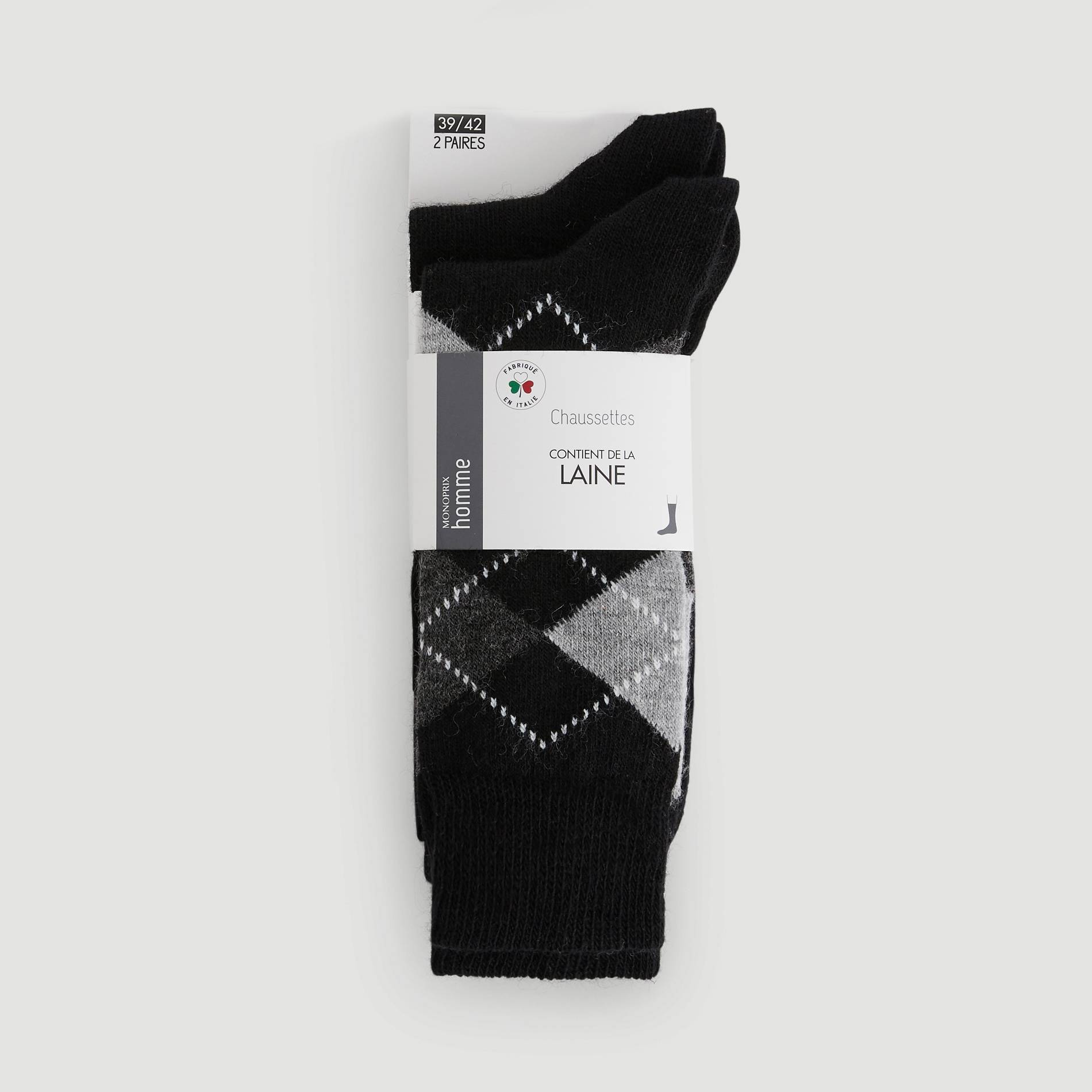 Lot de 2 paires de chaussettes, Noir, large image number 0