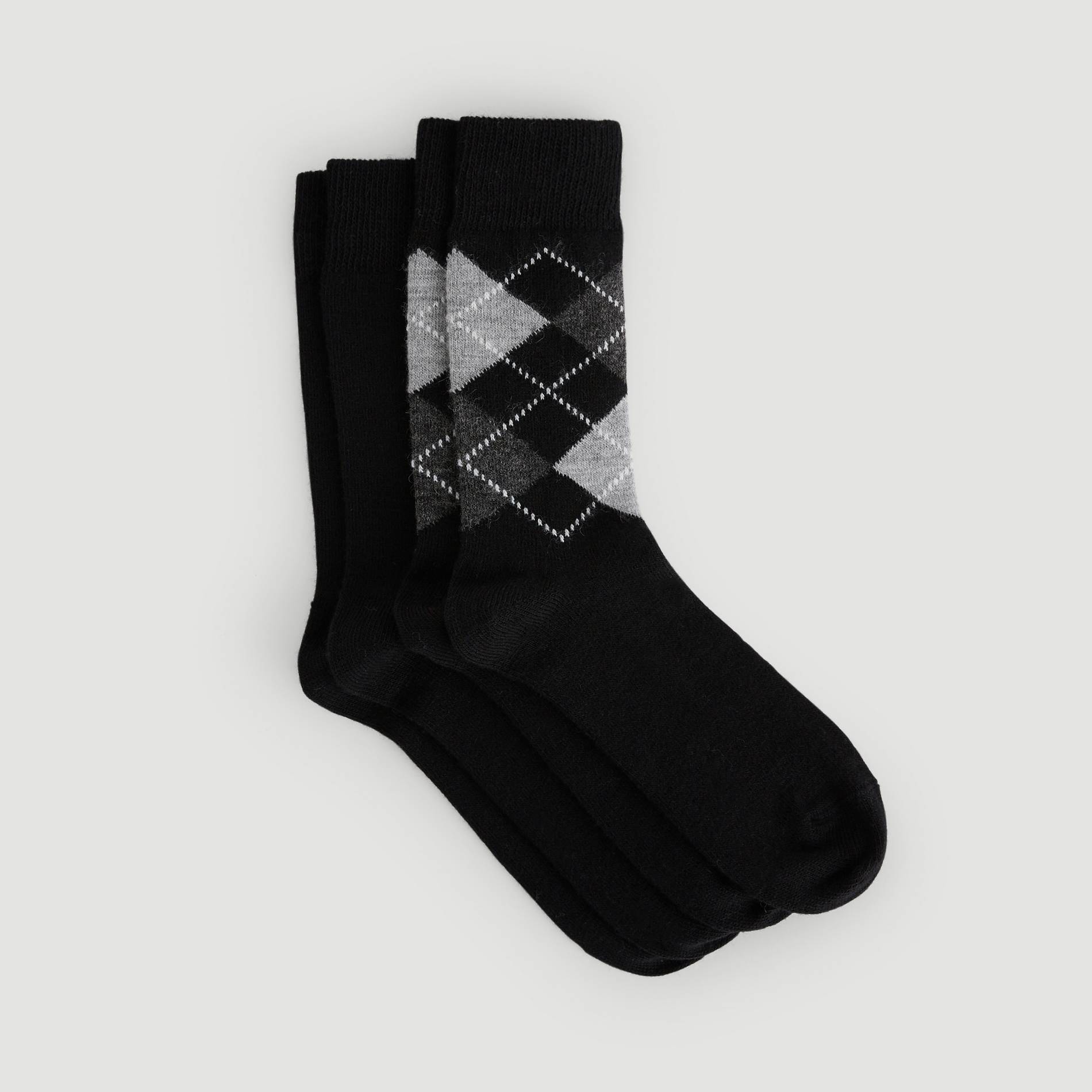 Lot de 2 paires de chaussettes, Noir, large image number 1