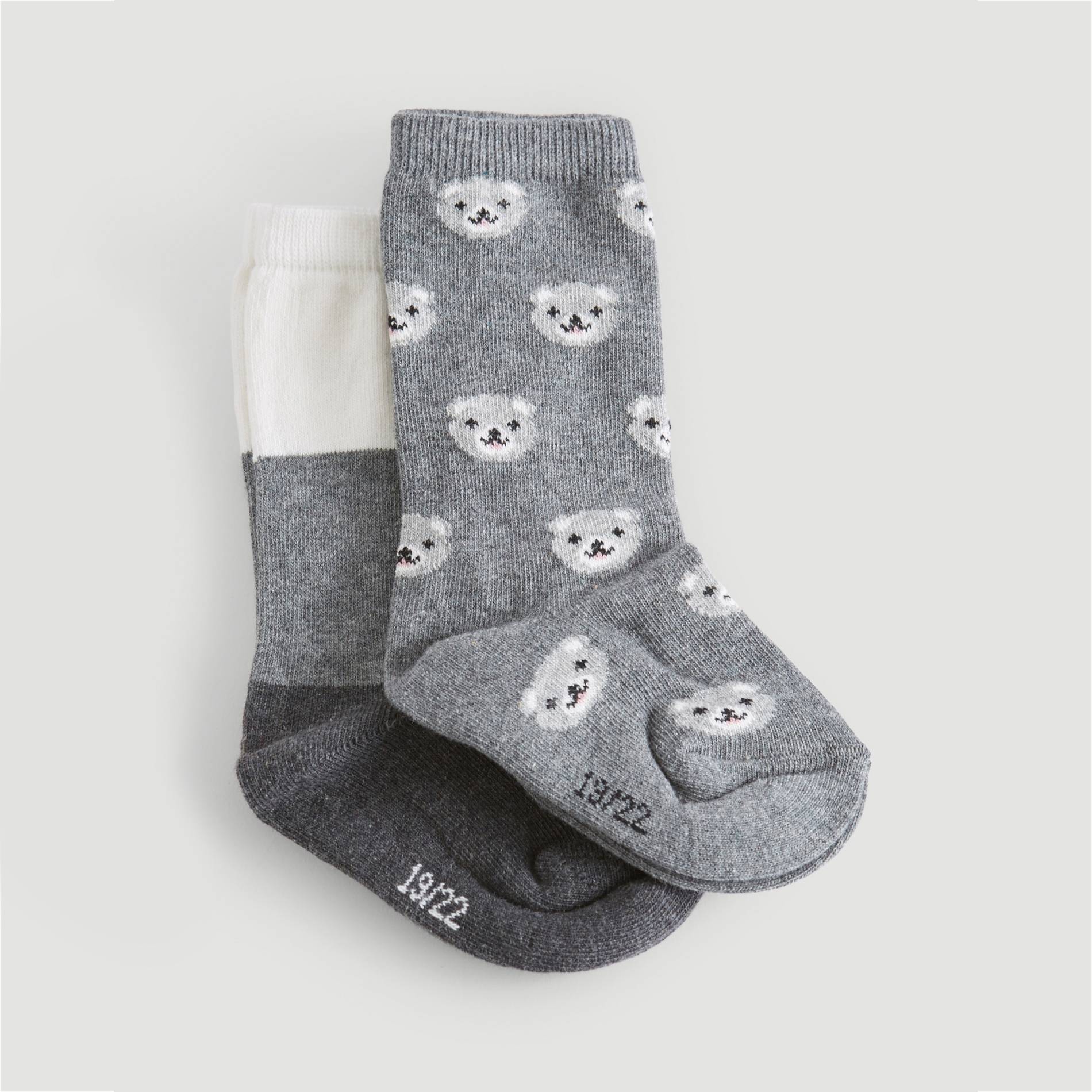 Lot de 2 paires de chaussettes hautes, Gris foncé, large image number 0.0