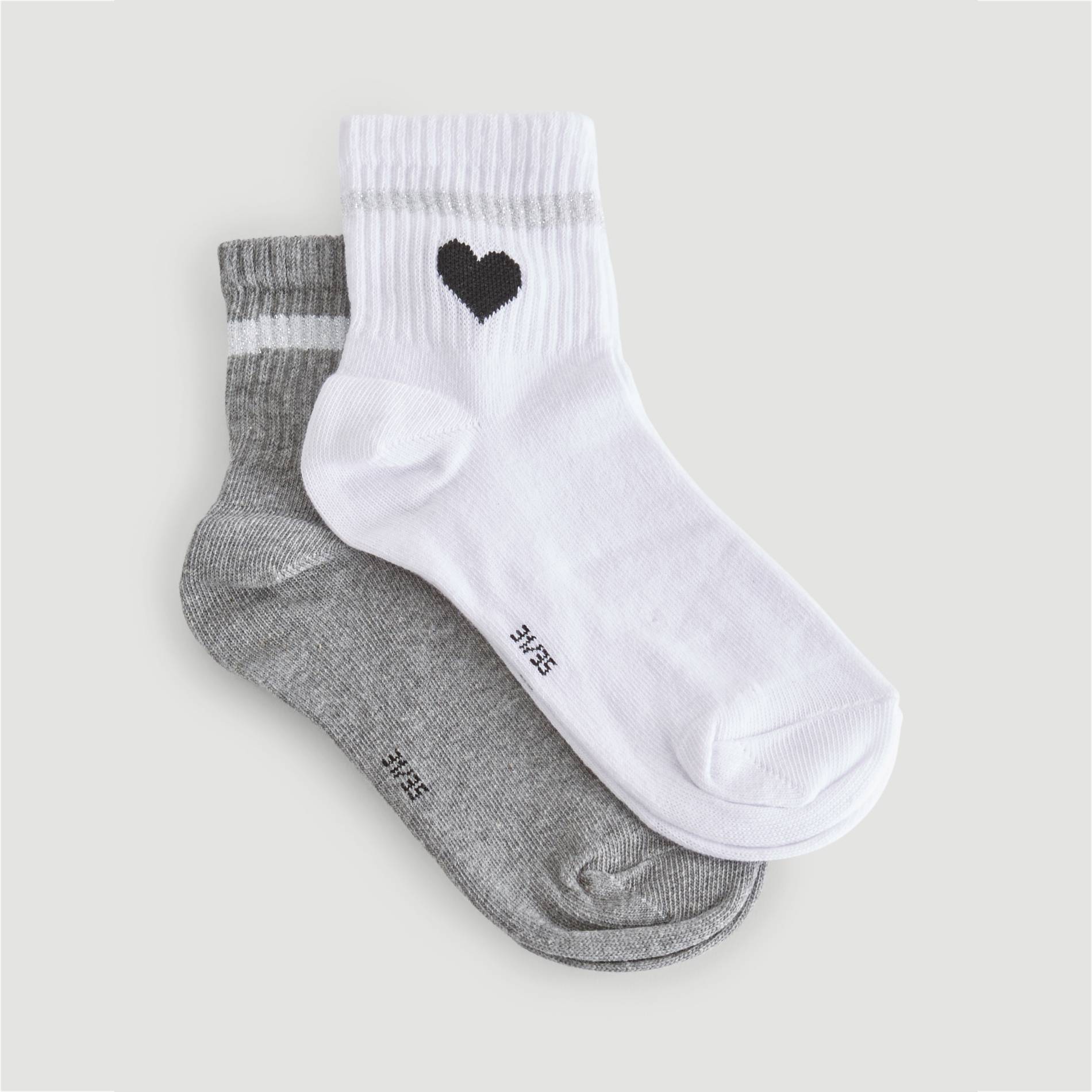 Lot de 2 paires de chaussettes de sport, Gris moyen, large image number 0.0