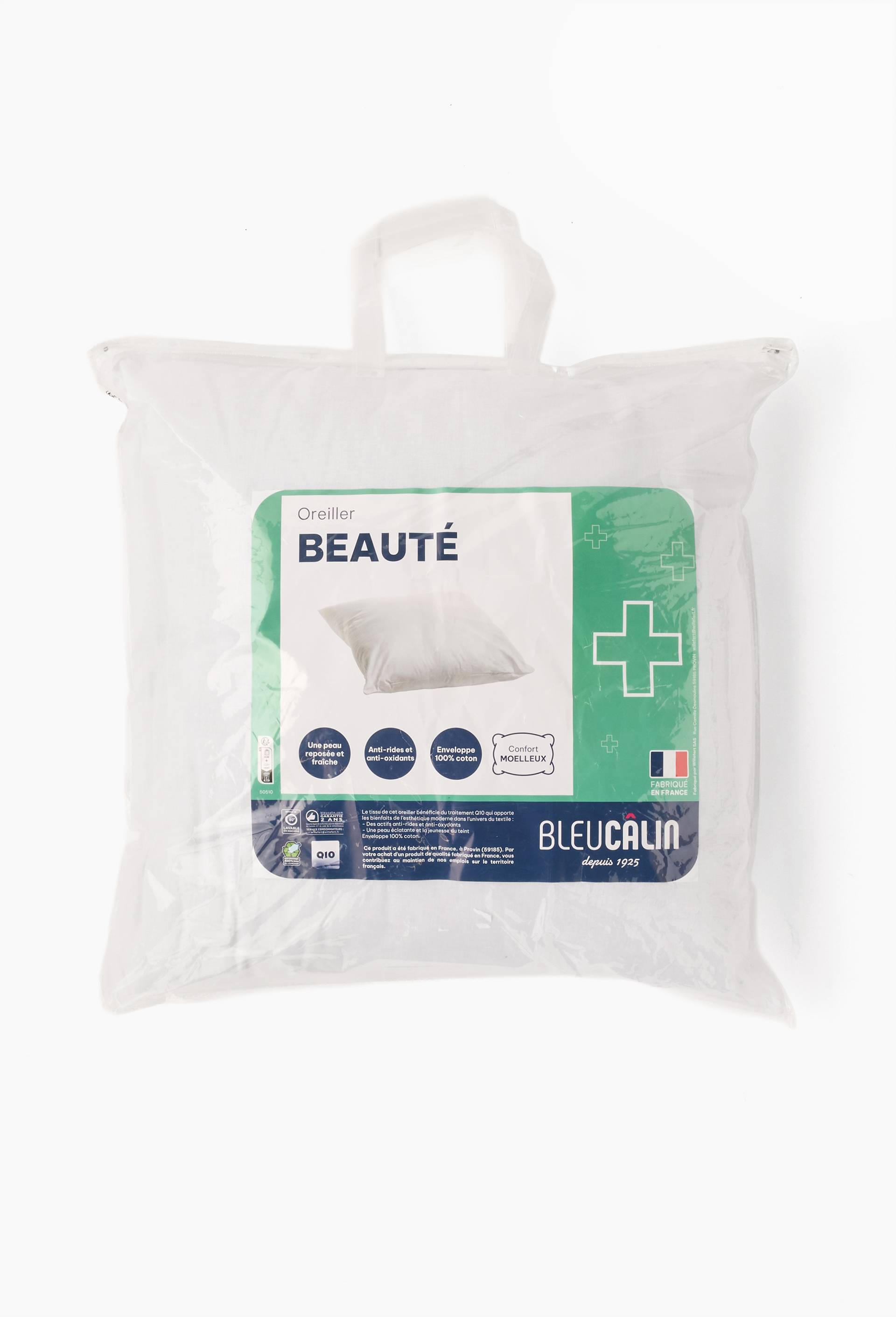 Oreiller "beaut&eacute;", 60x60cm, enveloppe 100% coton, garnissage 100% polyester, Blanc, large image number 2