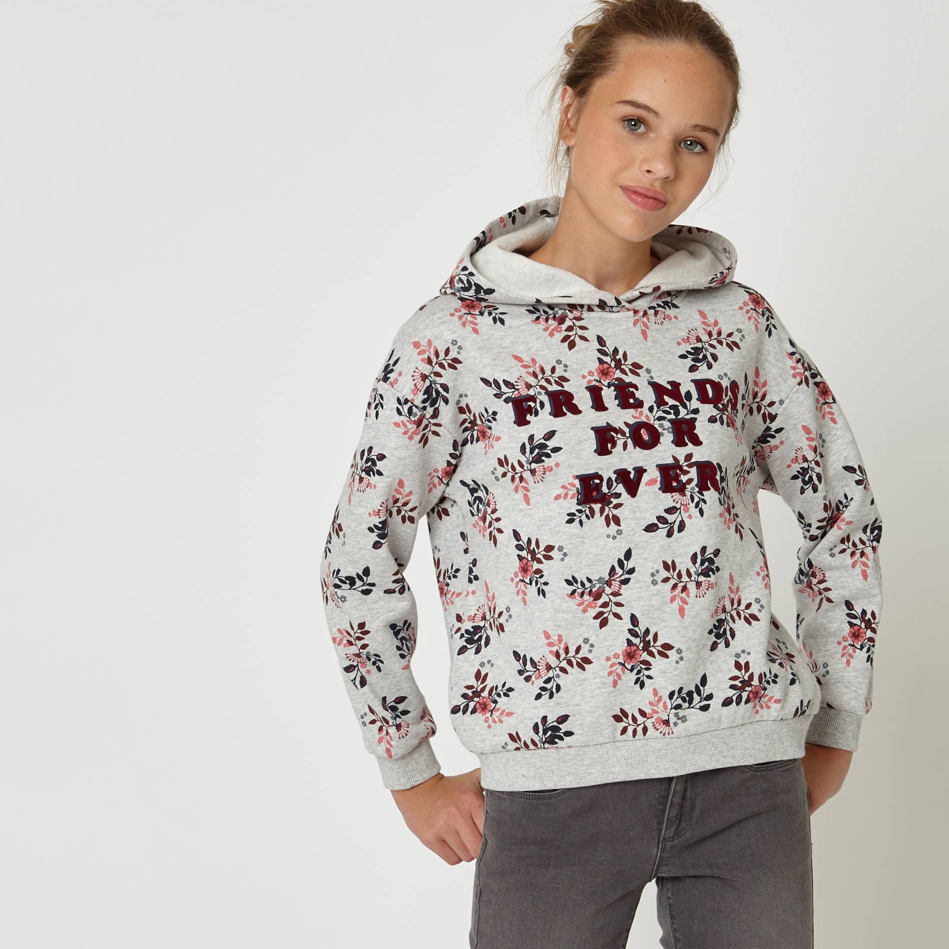 Sweat imprime, Gris clair, large image number 0