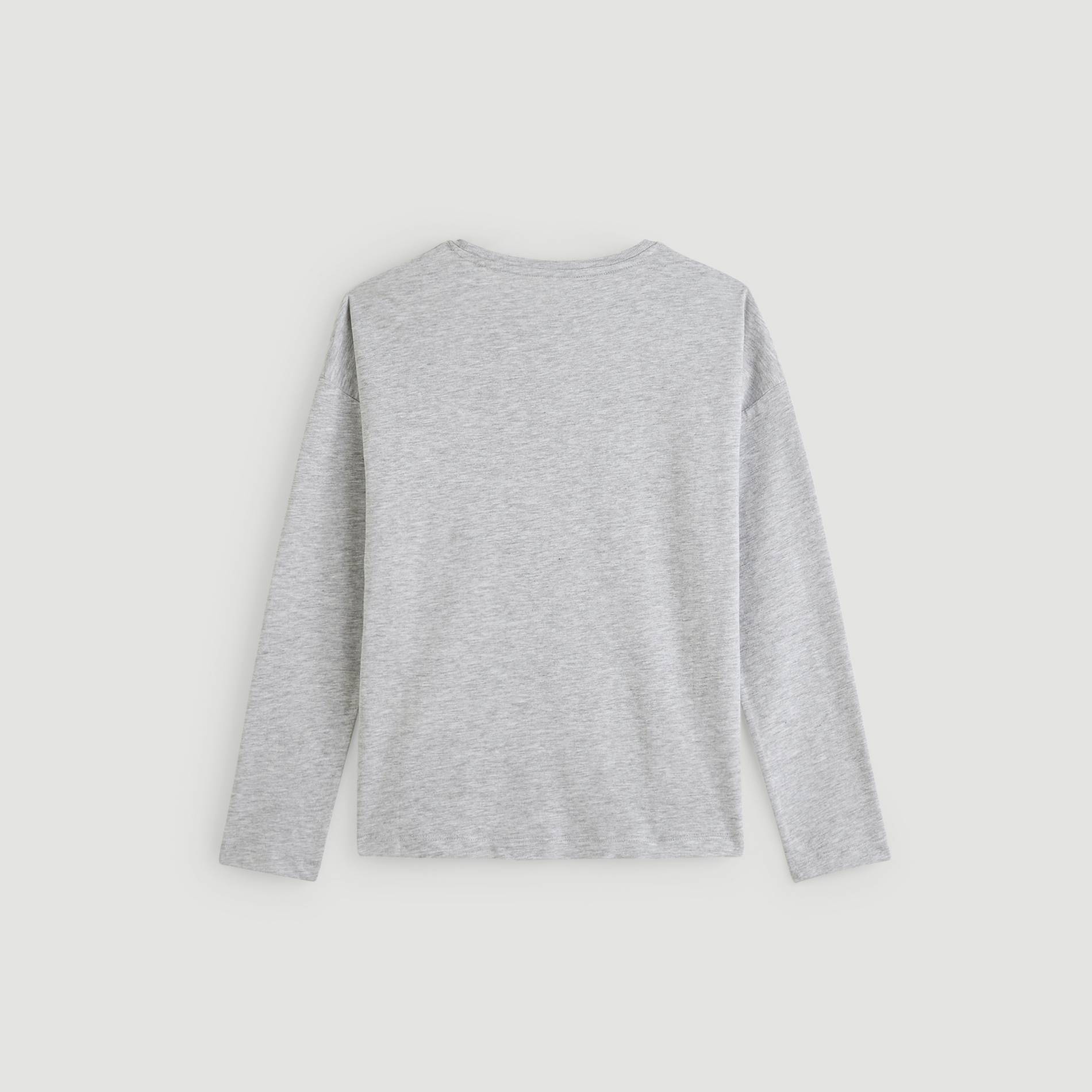 T-shirt imprime en coton BIO, Gris moyen, large image number 2.0
