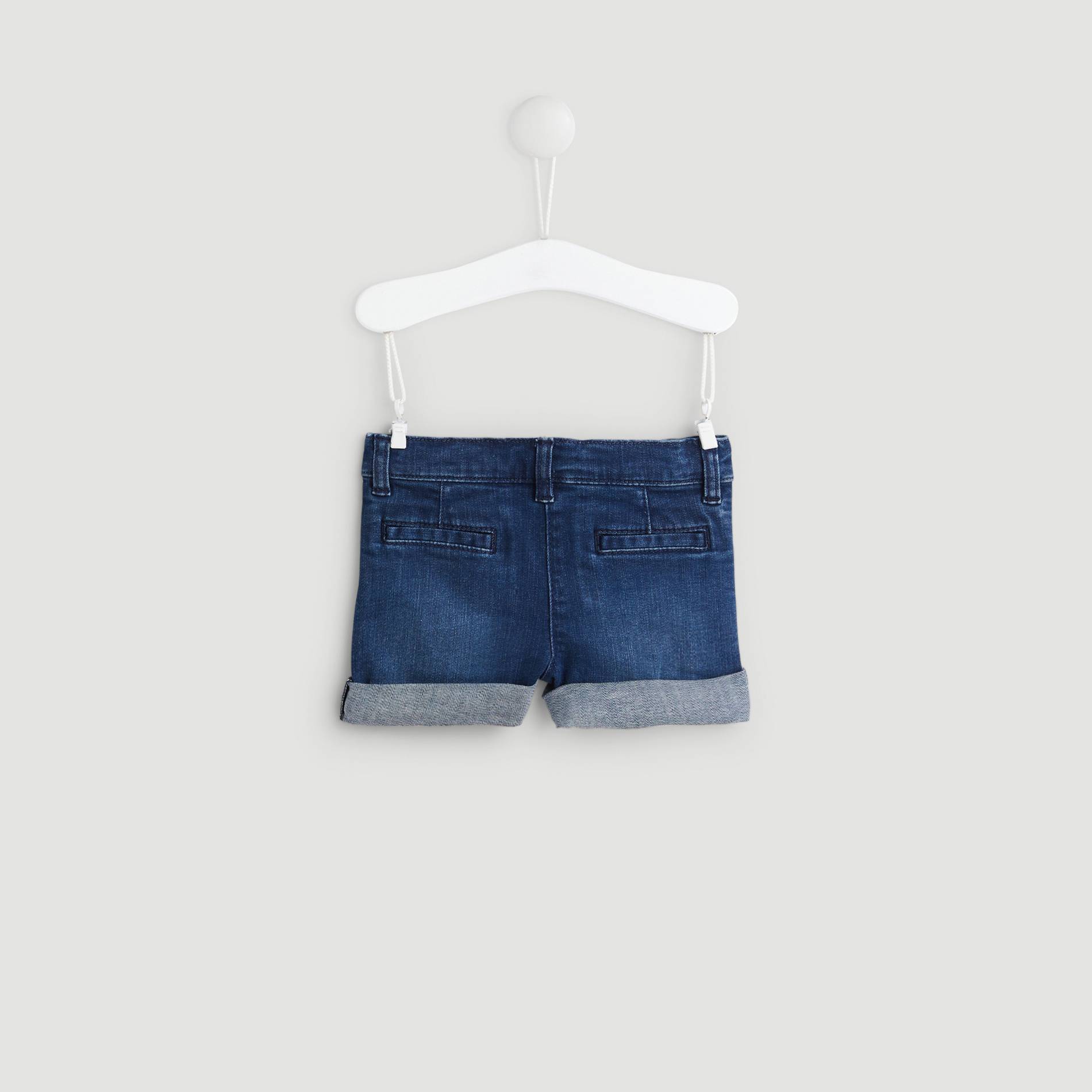 Short denim brodé, Bleu marine, large image number 1