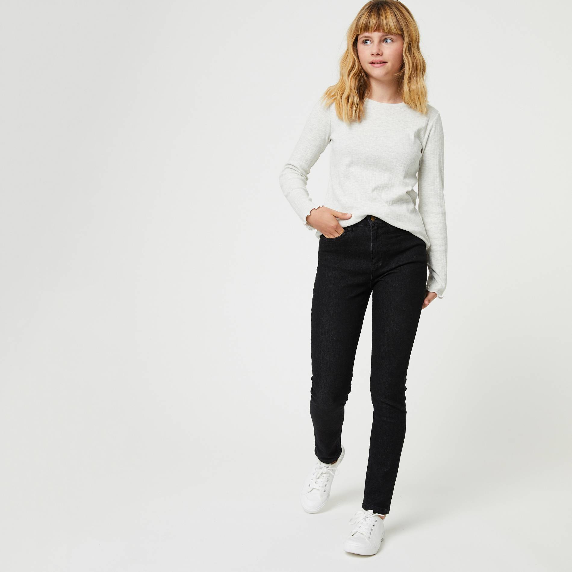 Jean taille haute, Noir, large image number 0.0