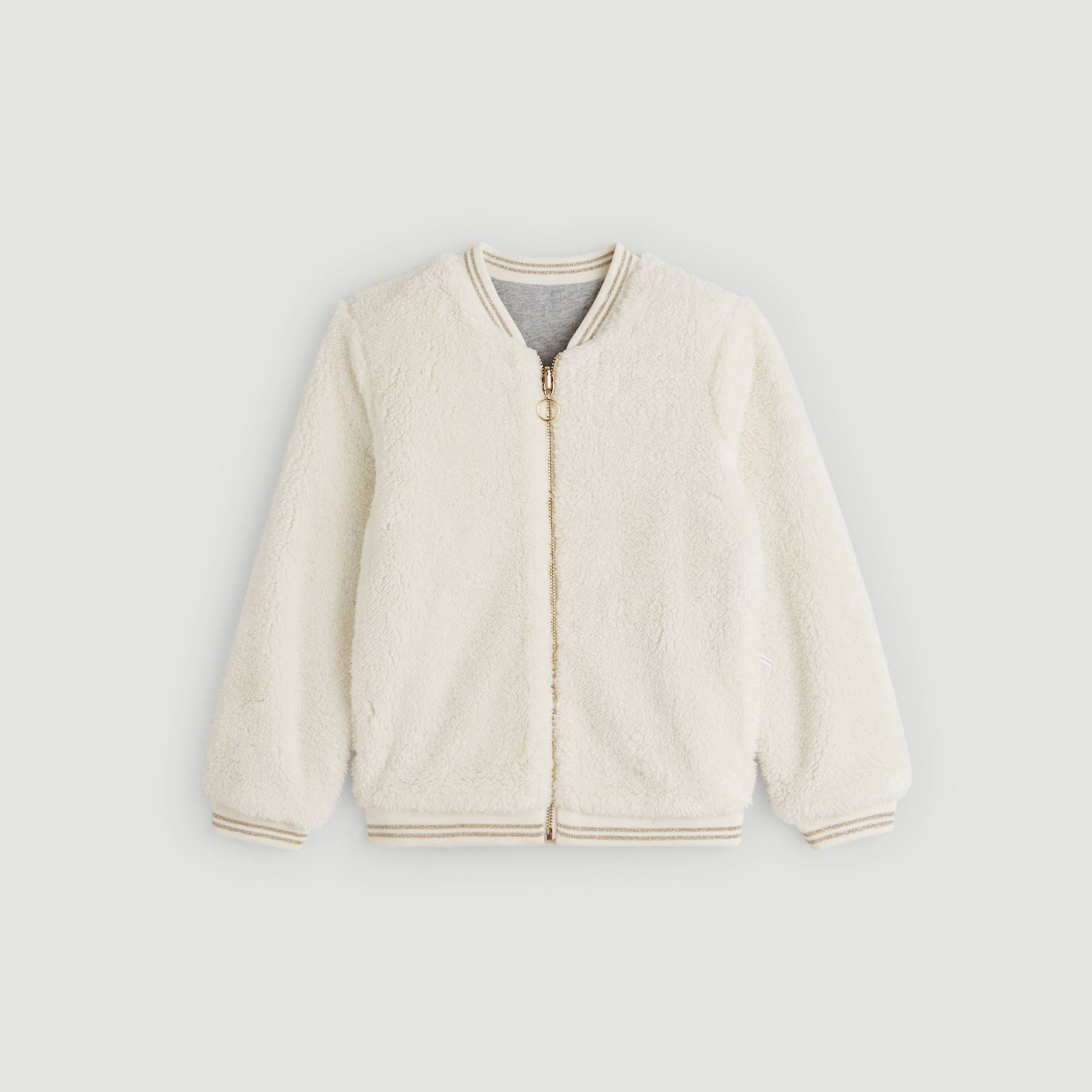Teddy zippé sherpa, Ecru, large image number 0.0
