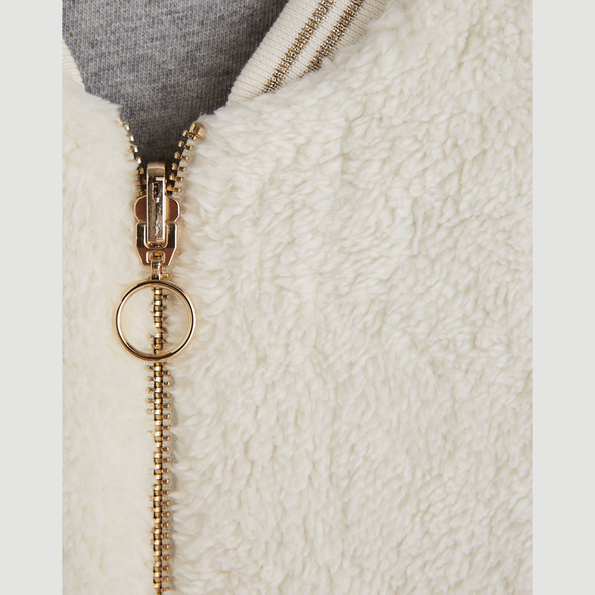 Teddy zippé sherpa, Ecru, large image number 2.0