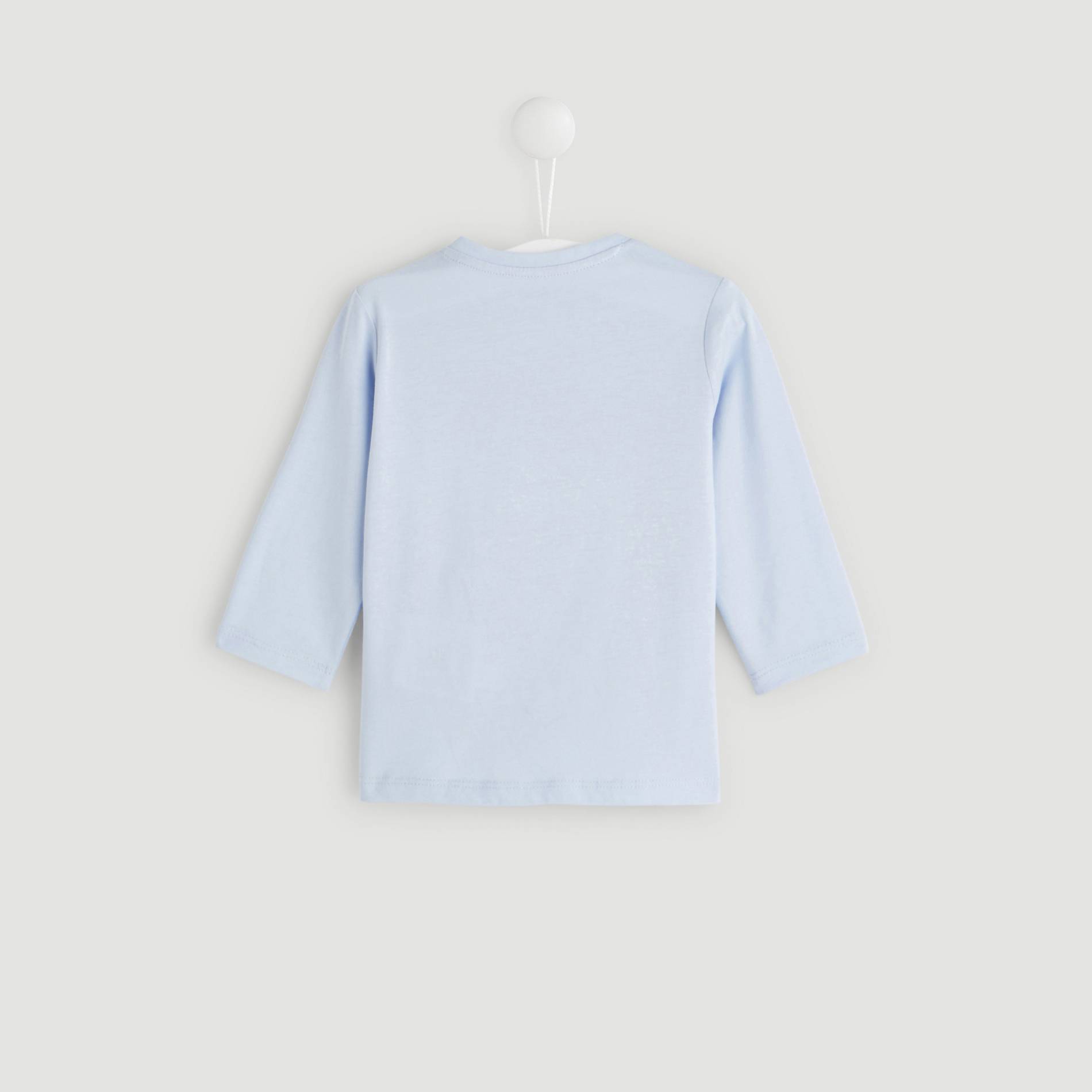 T-shirt manches longues imprimee, Bleu, large image number 1