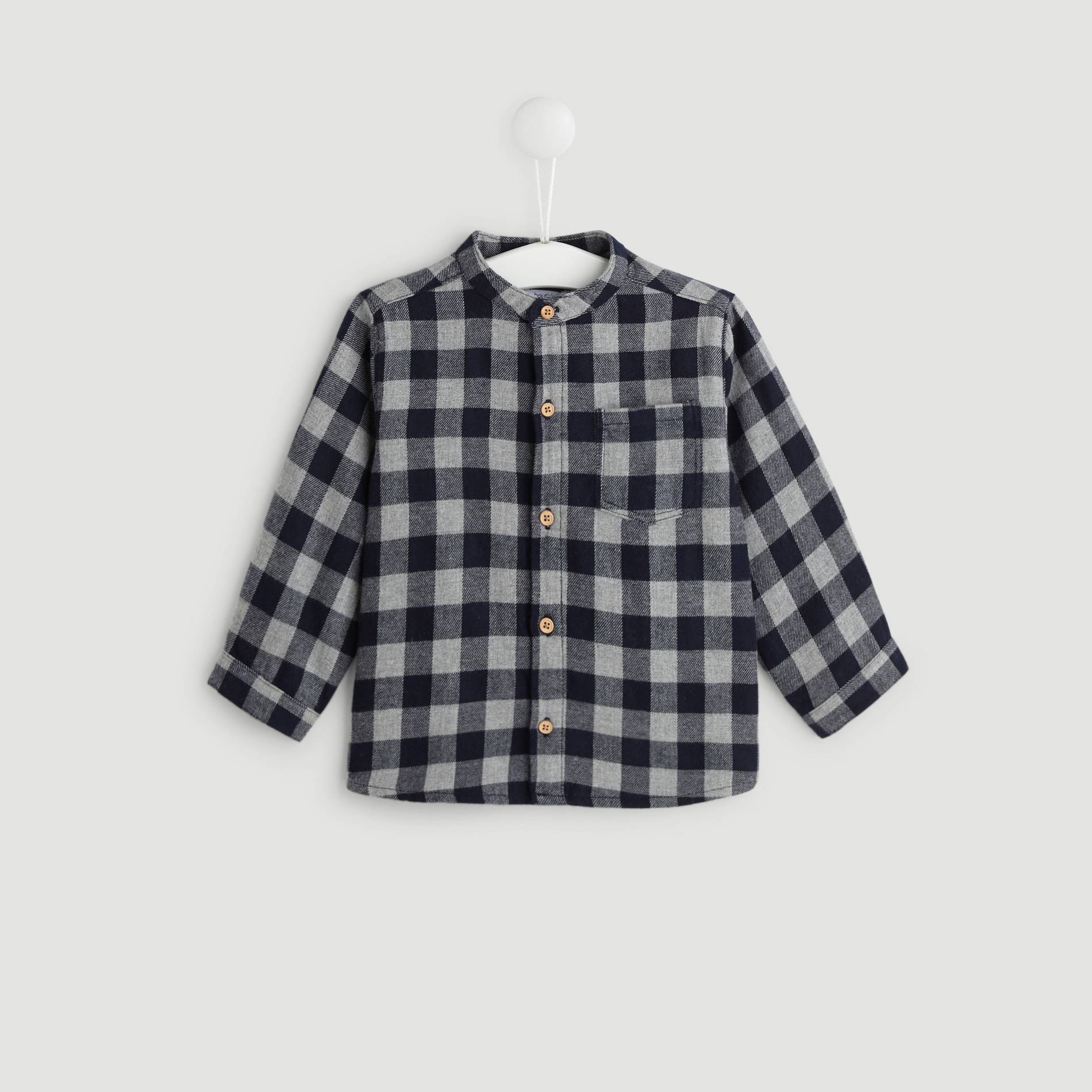 Chemise col mao, Gris foncé, large image number 0