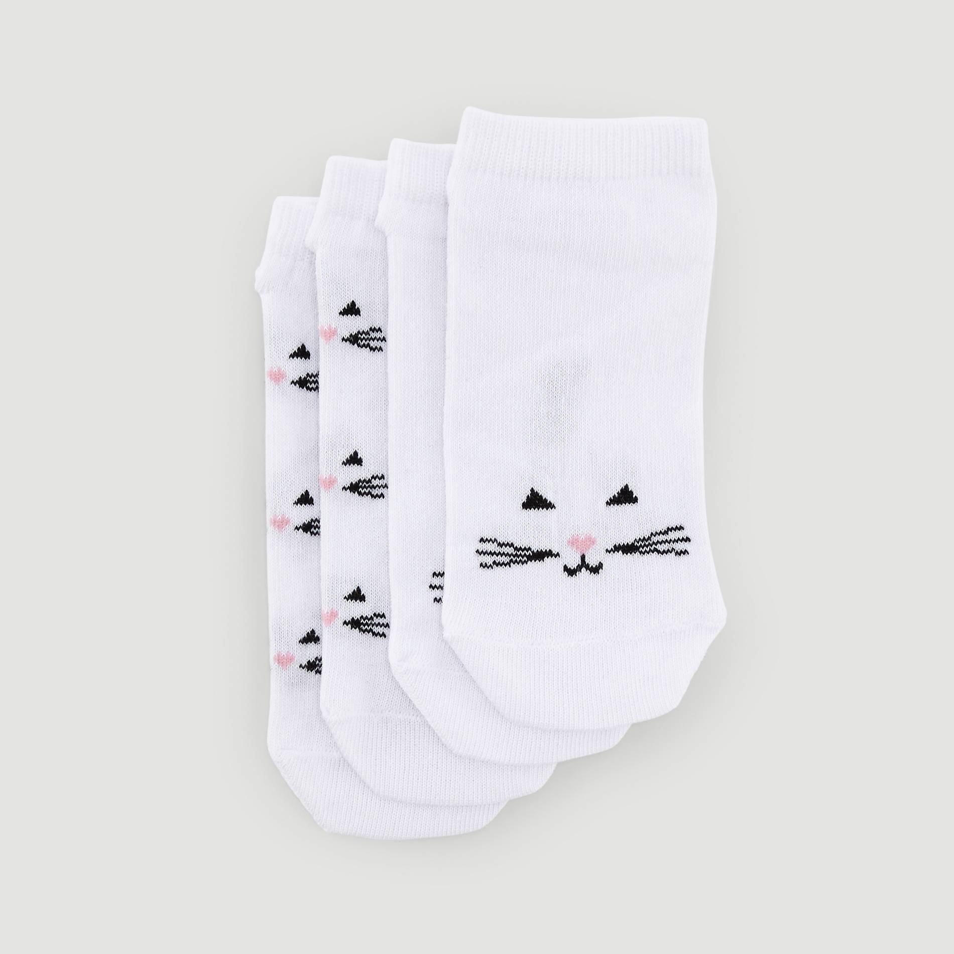 Lot de 2 paires de chaussettes imprimees - Oeko-Tex ®, Blanc, large image number 1.0