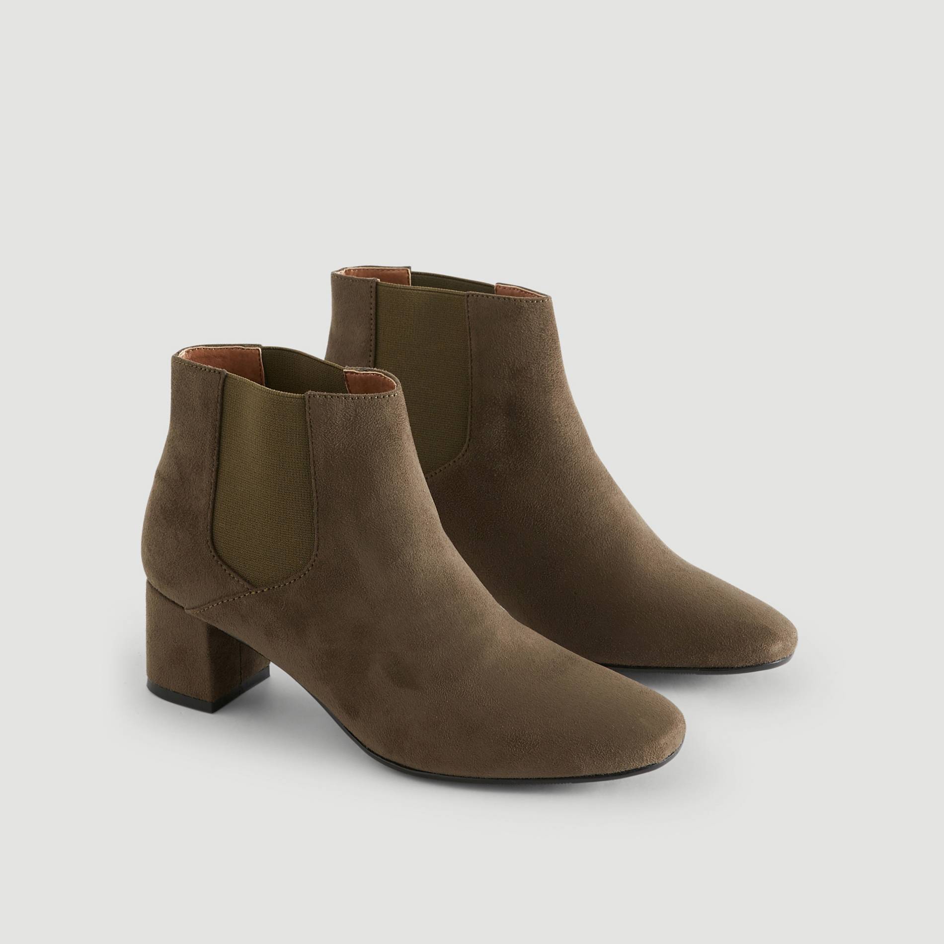 Bottines a talon, Kaki, large image number 2