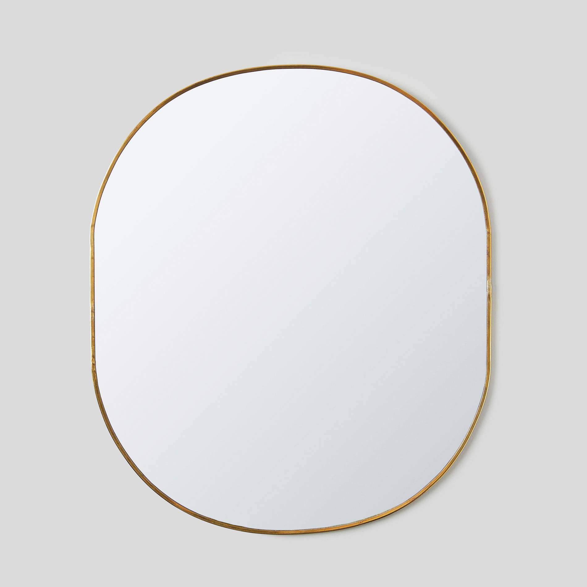 Grand miroir oval, Or, Safran, large image number 0