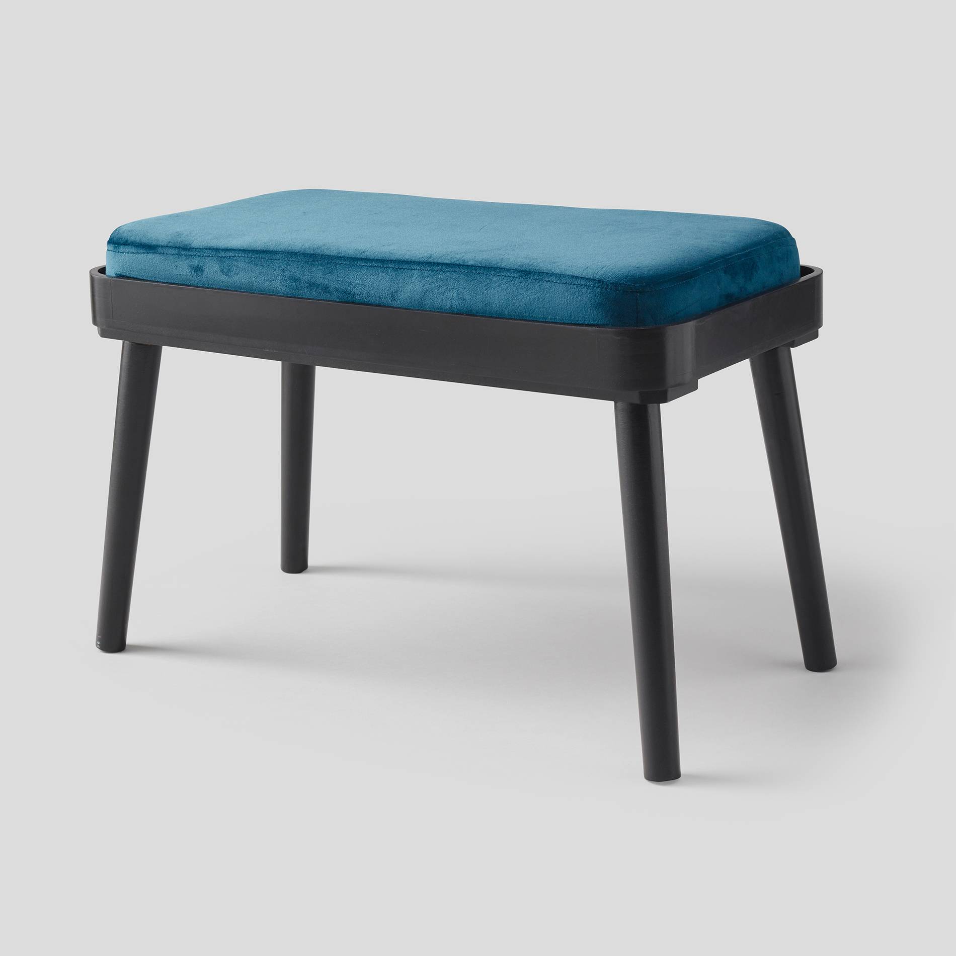 Banc en bois velours, Bleu marine, large image number 0.0